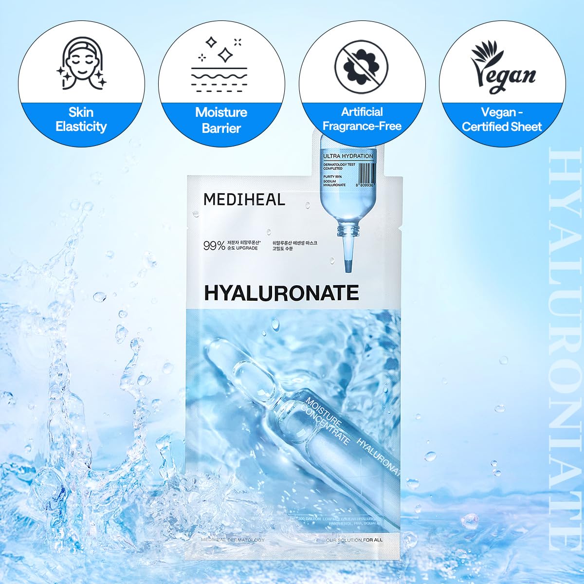 MEDIHEAL Hyaluronic Acid Essential Face Sheet Mask Deep - MEDIHEAL Official Imagery - 4