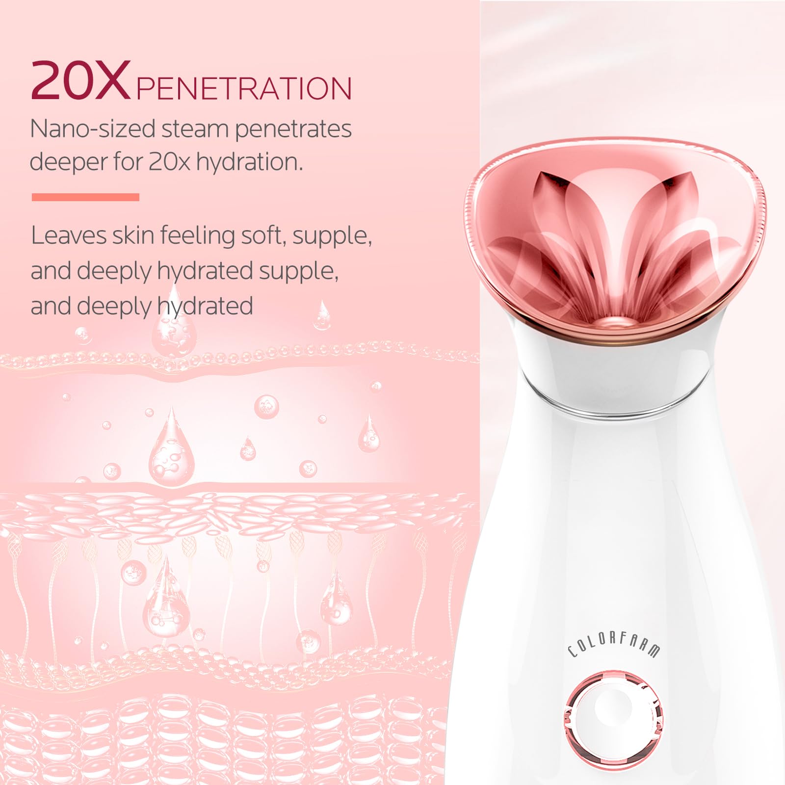 Colorfarm Facial Steamer Spa Kit with 17 Skin Care Tools for - colorfarm