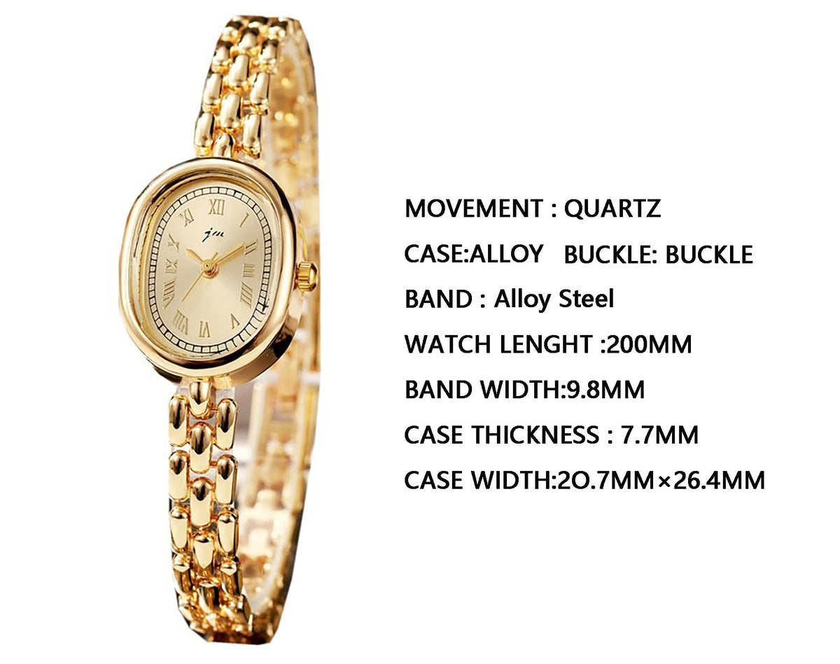 Women s Bracelet Watch Small Face Oval Quartz Analog - PASOY Official Imagery - 3