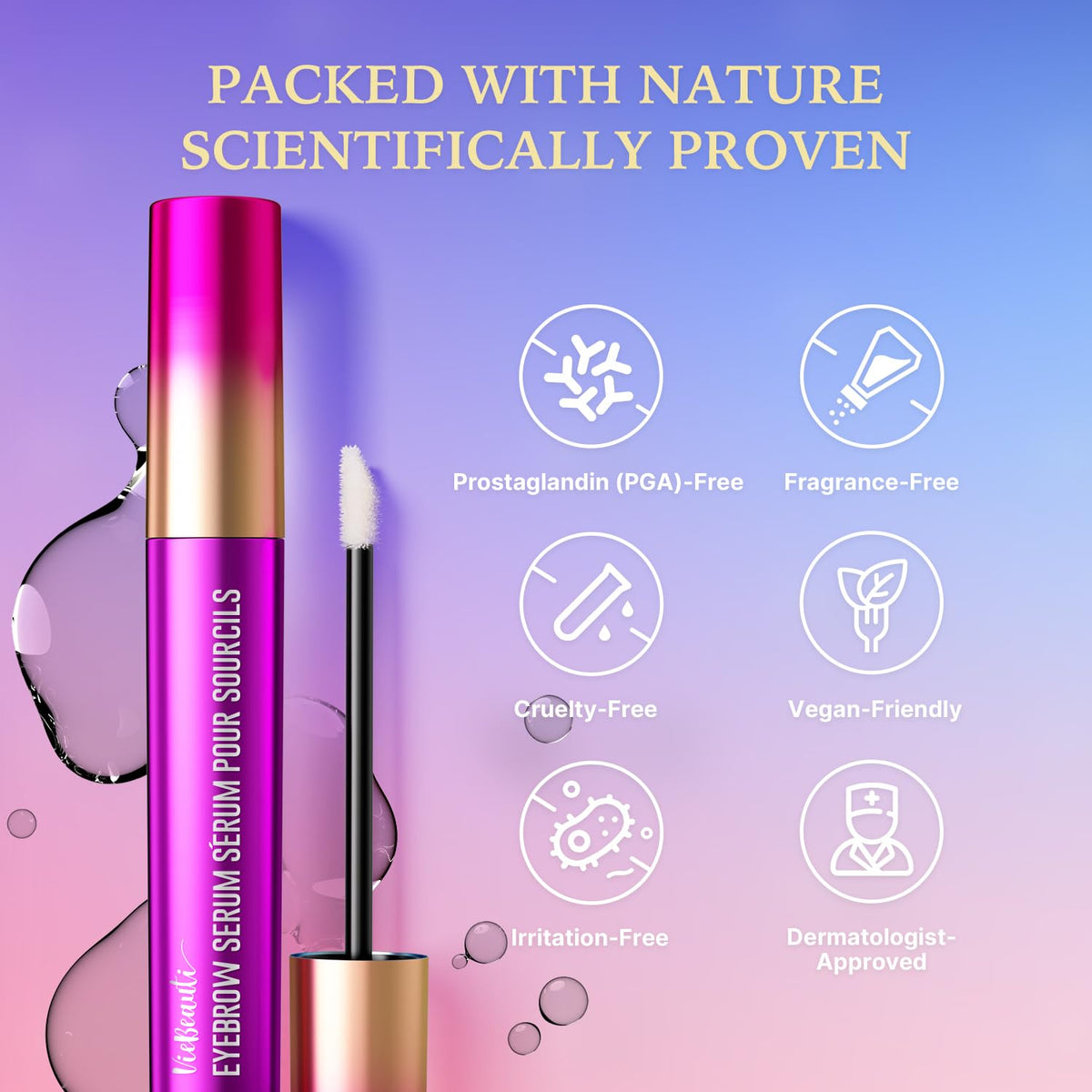 VieBeauti Eyebrow Growth Serum for Longer Fuller Thicker - VieBeauti Official Imagery - 6