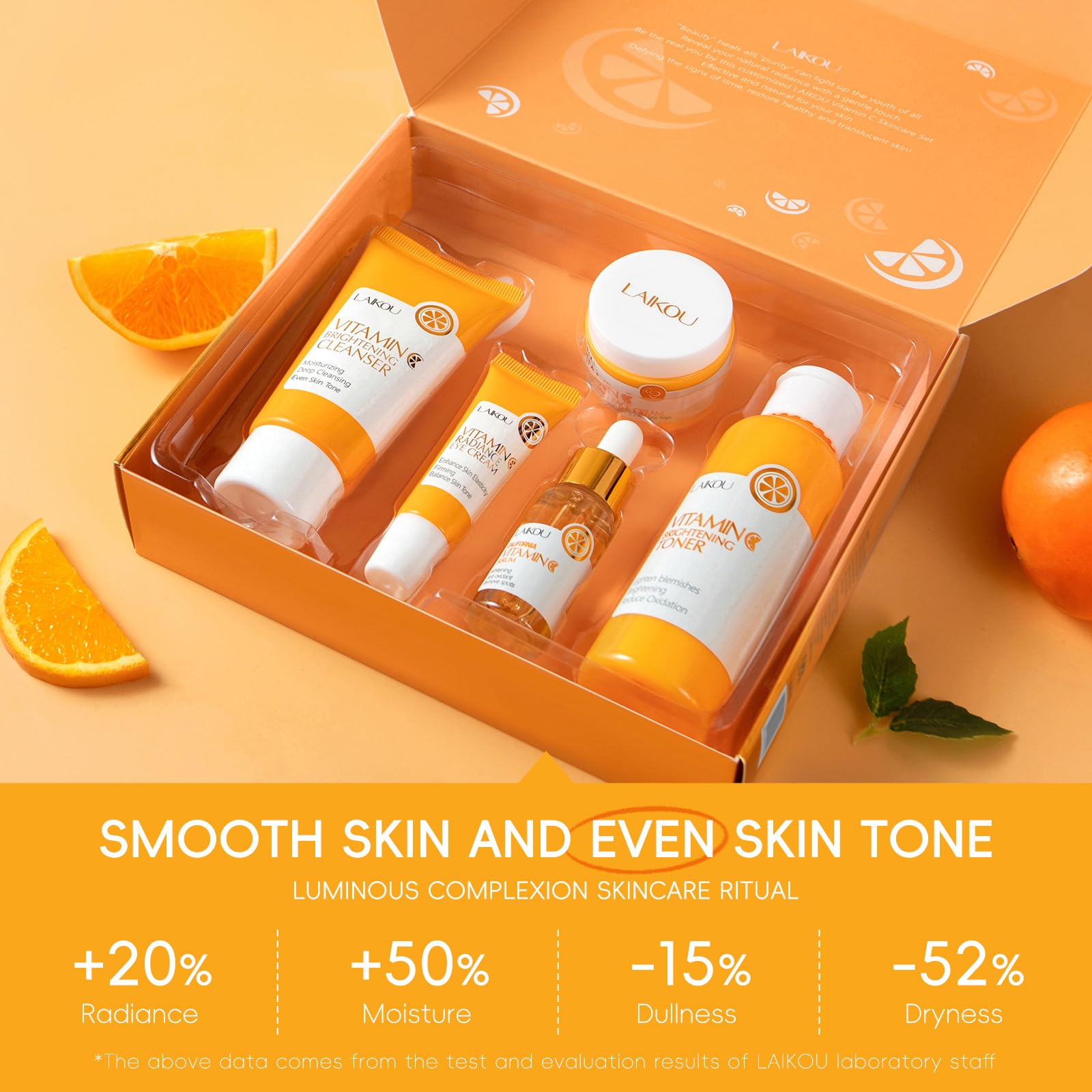 Vitamin C Skincare Set,Face Skin Care Set for Women,Vitamin C - Charm Kiss