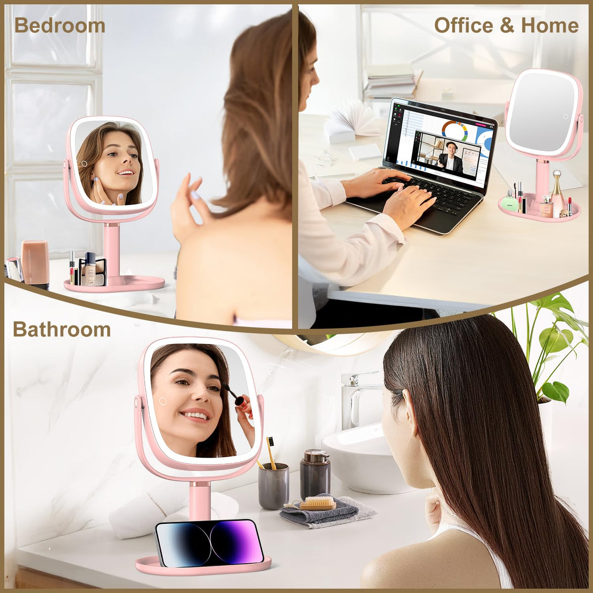Makeup Mirror with Lights 1X 20X Magnifying Mirror with - Mocado Official Imagery - 8