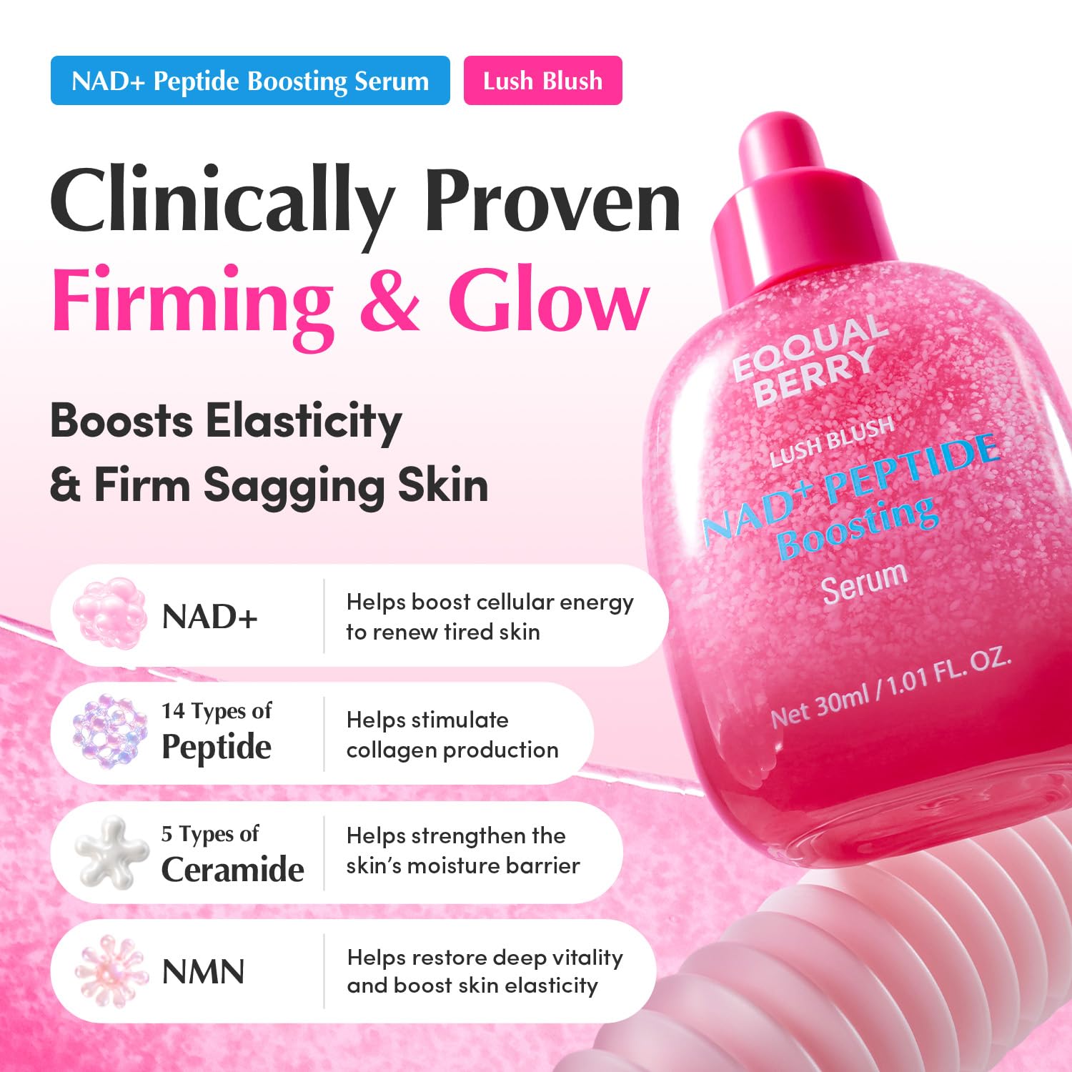 EQQUALBERRY NAD+ Peptide Boosting Serum - EQQUALBERRY