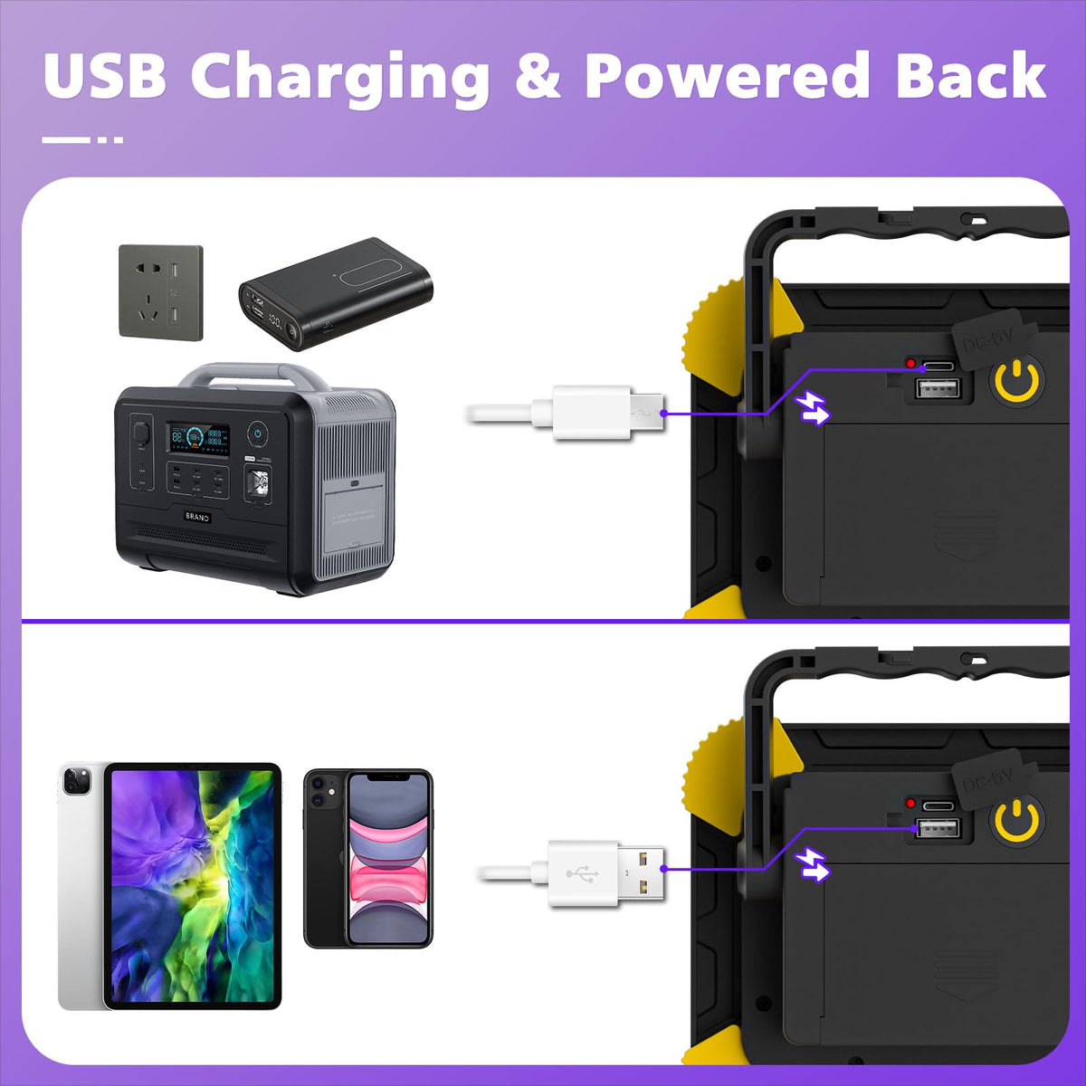 T SUN 2 Pack Rechargeable Black Lights Battery Powered - T-SUN Official Imagery - 5