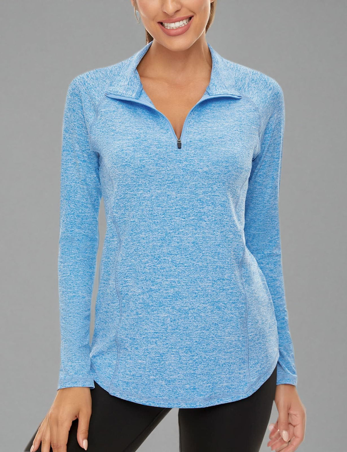LURANEE Womens UPF 50 Long Sleeve 1 4 Zip Pullover Athletic - LURANEE Official Imagery - 6
