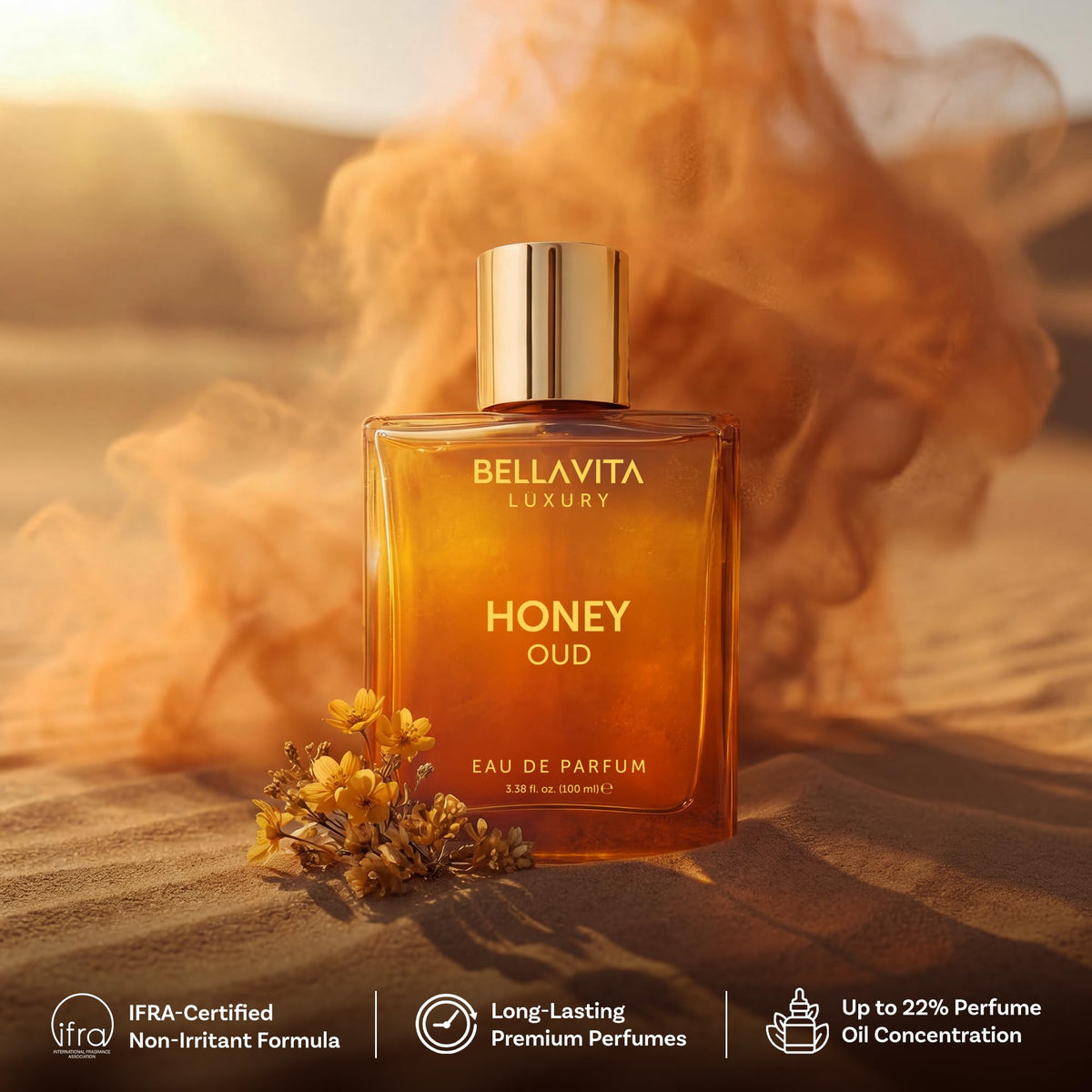 Bellavita Luxury Honey Oud Eau de Parfum - Bella Vita Luxury Official Product Imagery - 8