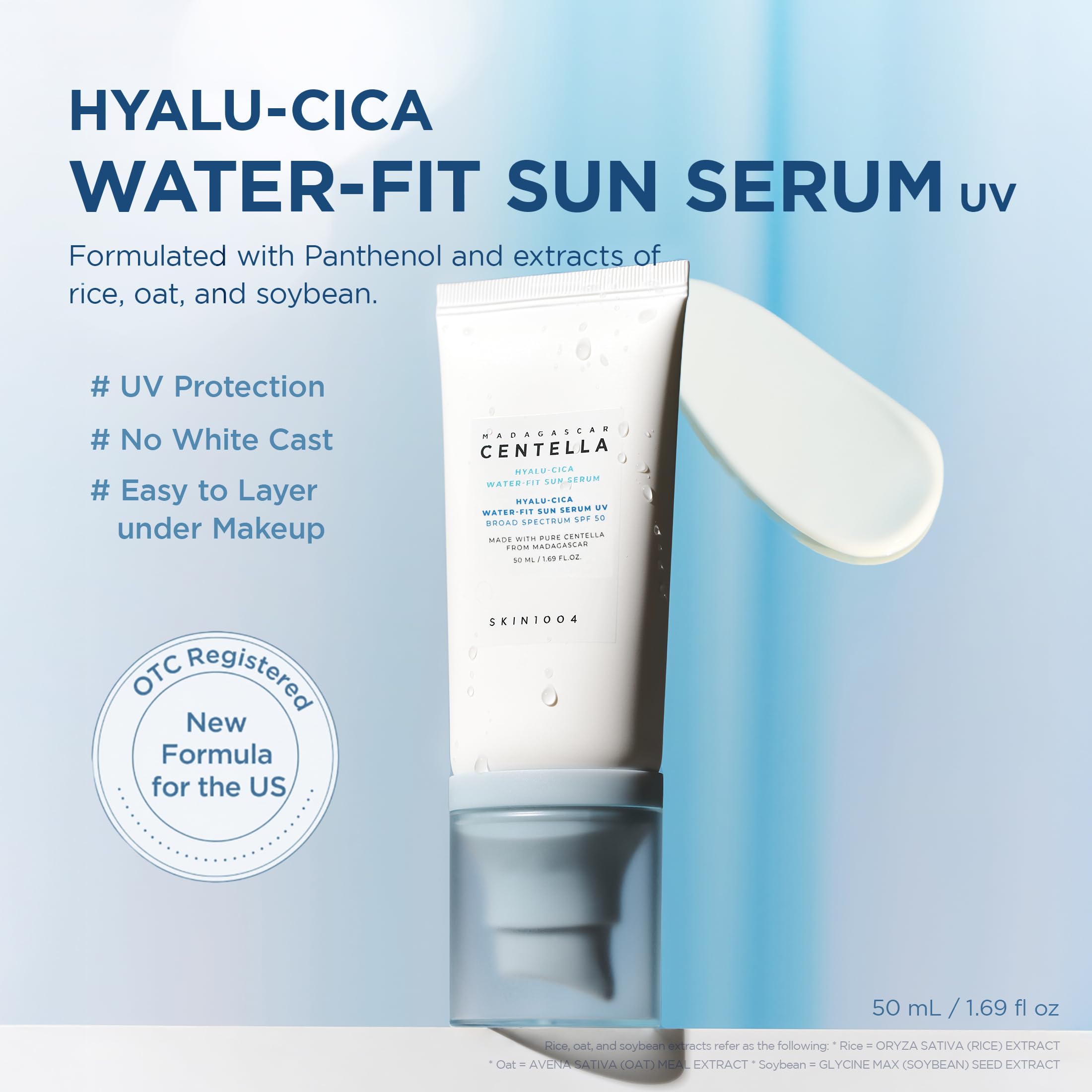 SKIN1004 Hyalu Cica Water Fit Sun Serum Face Sunscreen 1 69 - SKIN1004 Official Imagery - 3