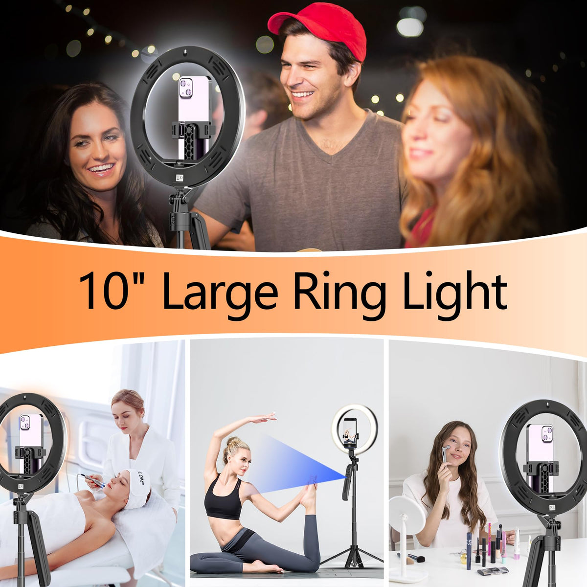 Auto Face Tracking Tripod for iPhone with Light No APP - DMYWB Official Imagery - 4
