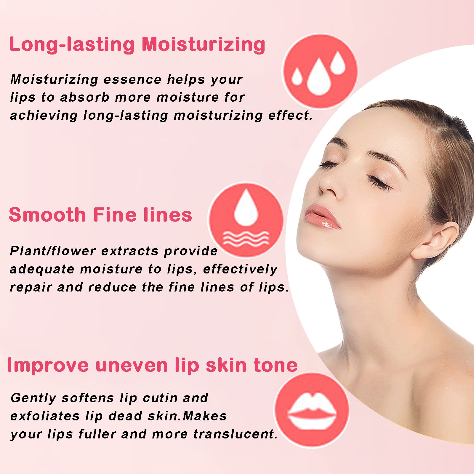 30 PCS Moisturizing Collagen Lip Mask Crystal Mouth Care Pads Mask for Moisturizing & Reducing Chapped, Smoothing Fine Lines Lip Patches with Moisture Essence for Gifts - Permotary Official Product View 4