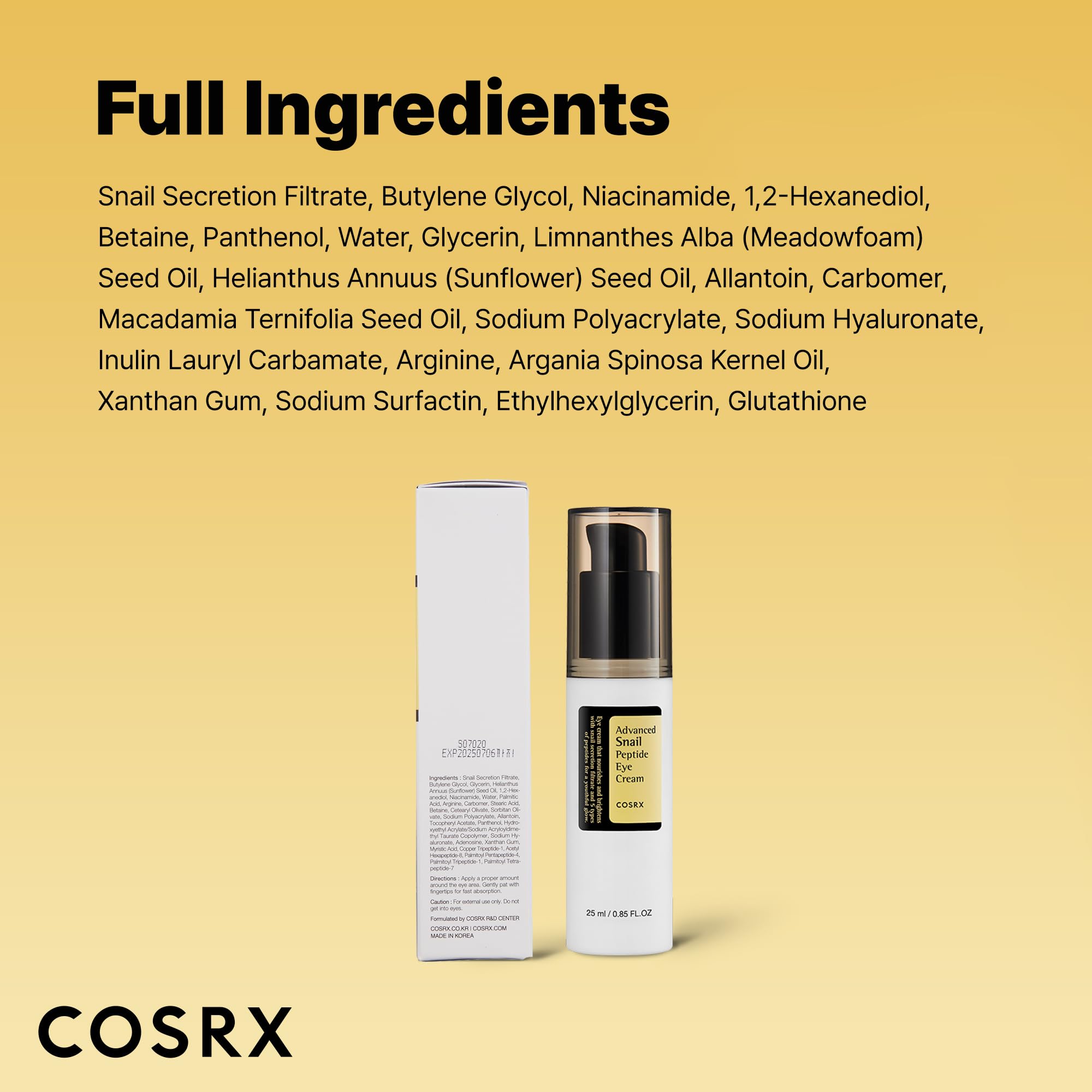 COSRX Snail Mucin Peptide Under Eye Cream for Anti - aging & 0 - COSRX Official Product View 9