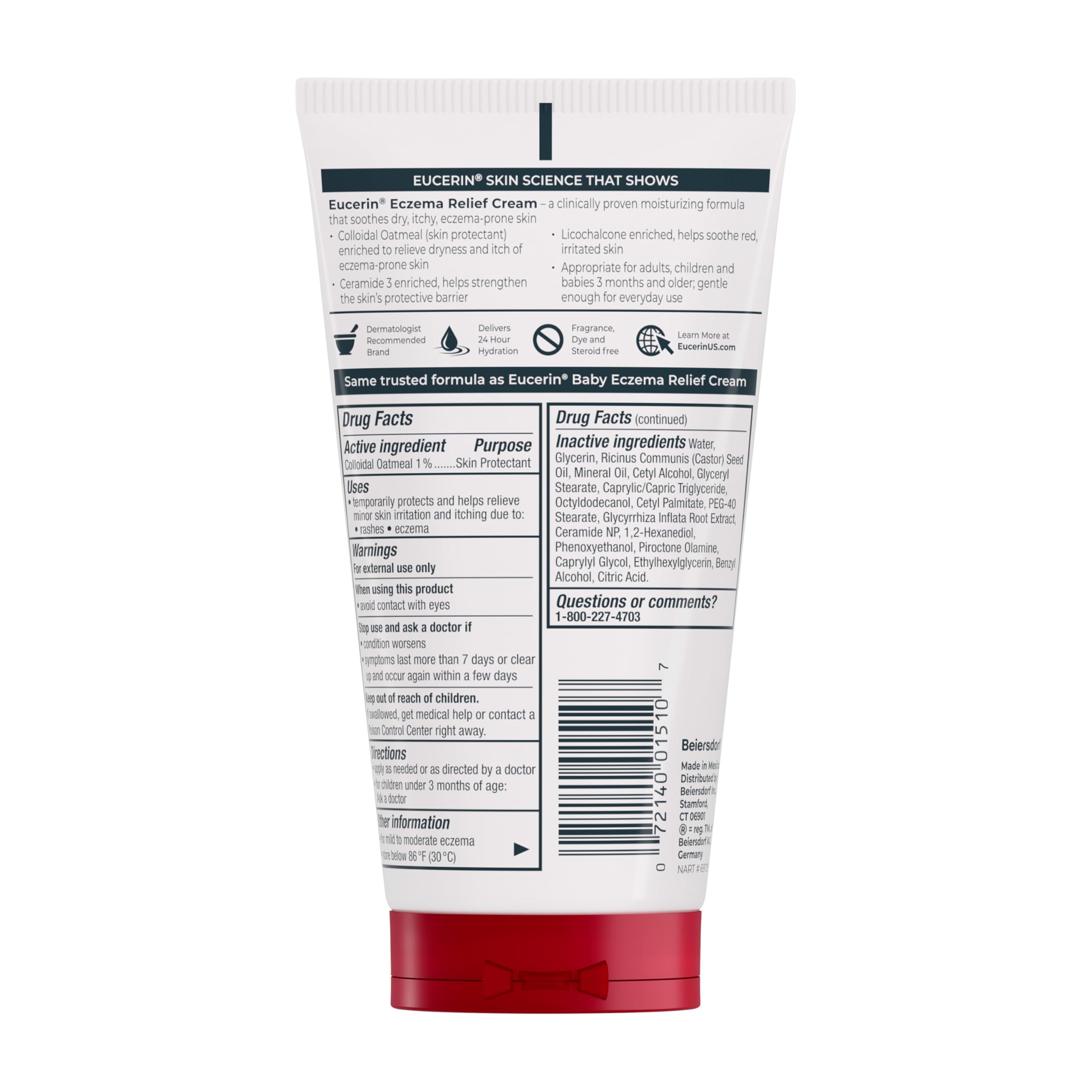 Eucerin Eczema Relief Body Cream with Colloidal Oatmeal, 5 OZ