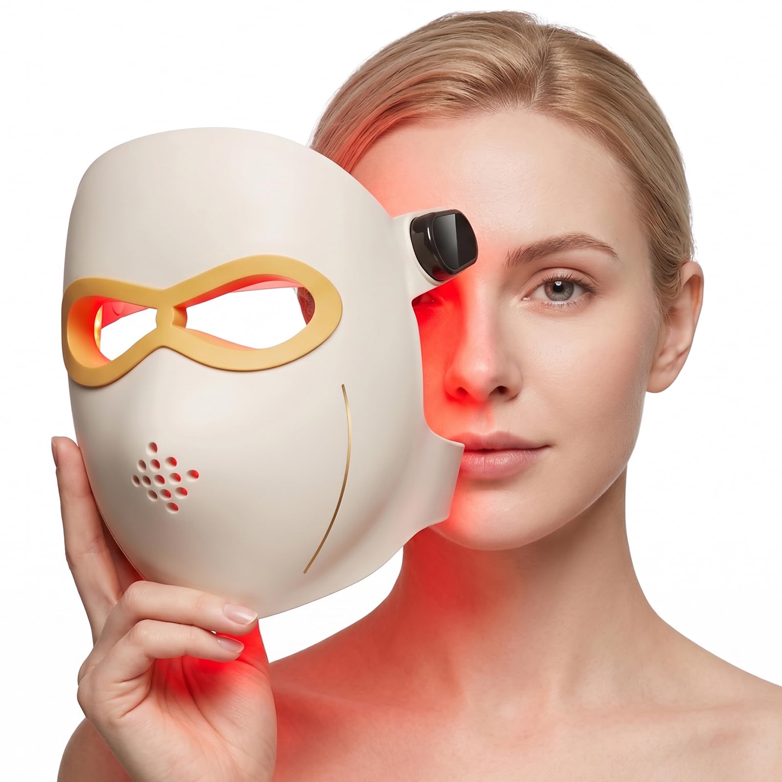 7 Color LED Face Mask, Silicone Facial Skin Care Device with - Product Imagery
