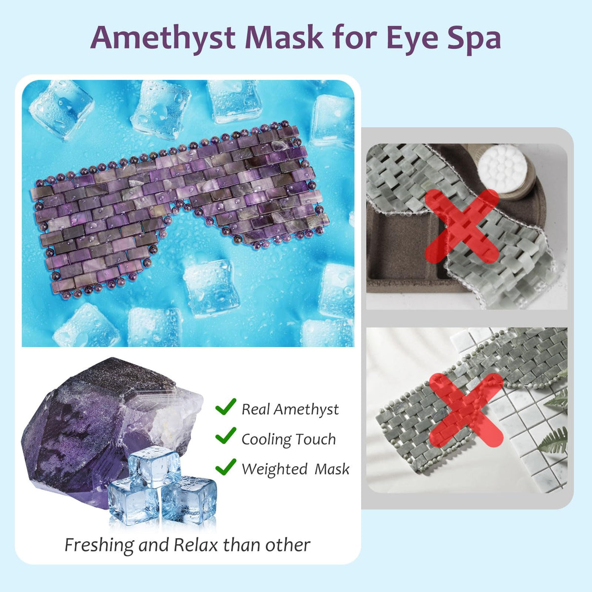 ideayard Jade Eye Mask Natural Jade Stone Beaded Eye Cover - ideayard Official Imagery - 5