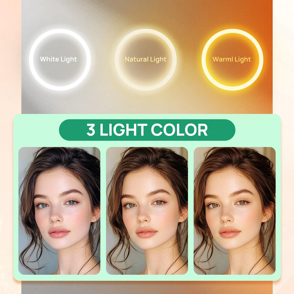 Rechargeable Wall Mounted Lighted Makeup Mirror 1X 10X - SANFANGIE Official Imagery - 5