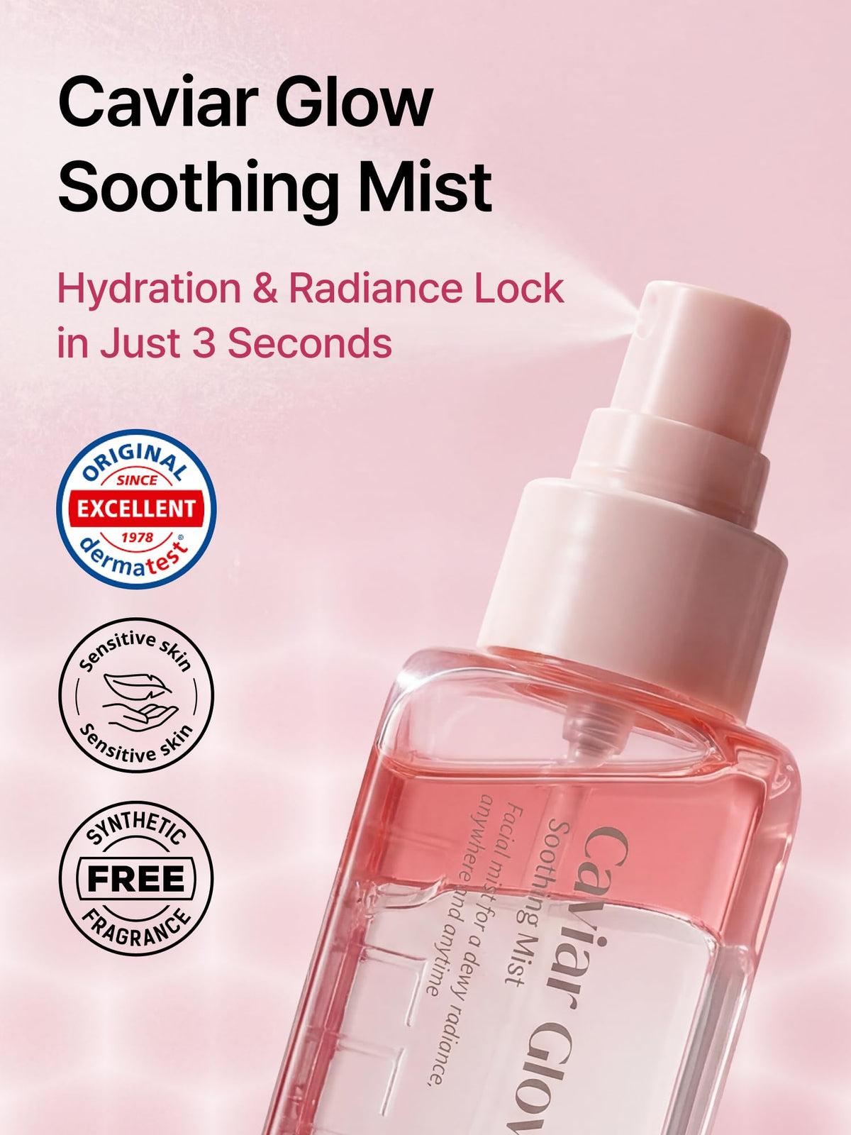Caviar Glow Soothing Mist Korean Glass Skin Spray Serum - Delere Official Imagery - 3