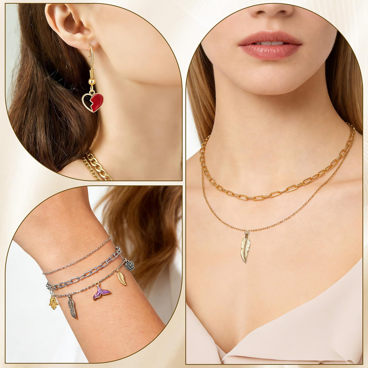 18K Gold Silver Necklace Chains for Jewelry Making - Grnheat Official Imagery - 6