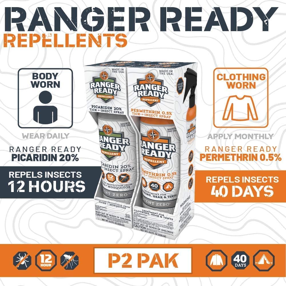 Ranger Ready P2Pak Permethrin Picaridin Insect Repellent - Ranger Ready Repellents Official Imagery - 3