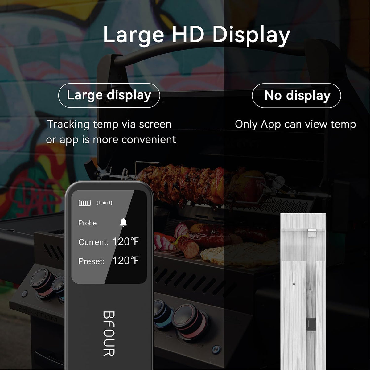 Meat Thermometer Digital Wireless with LCD Booster Bluetooth - BFOUR Official Imagery - 8