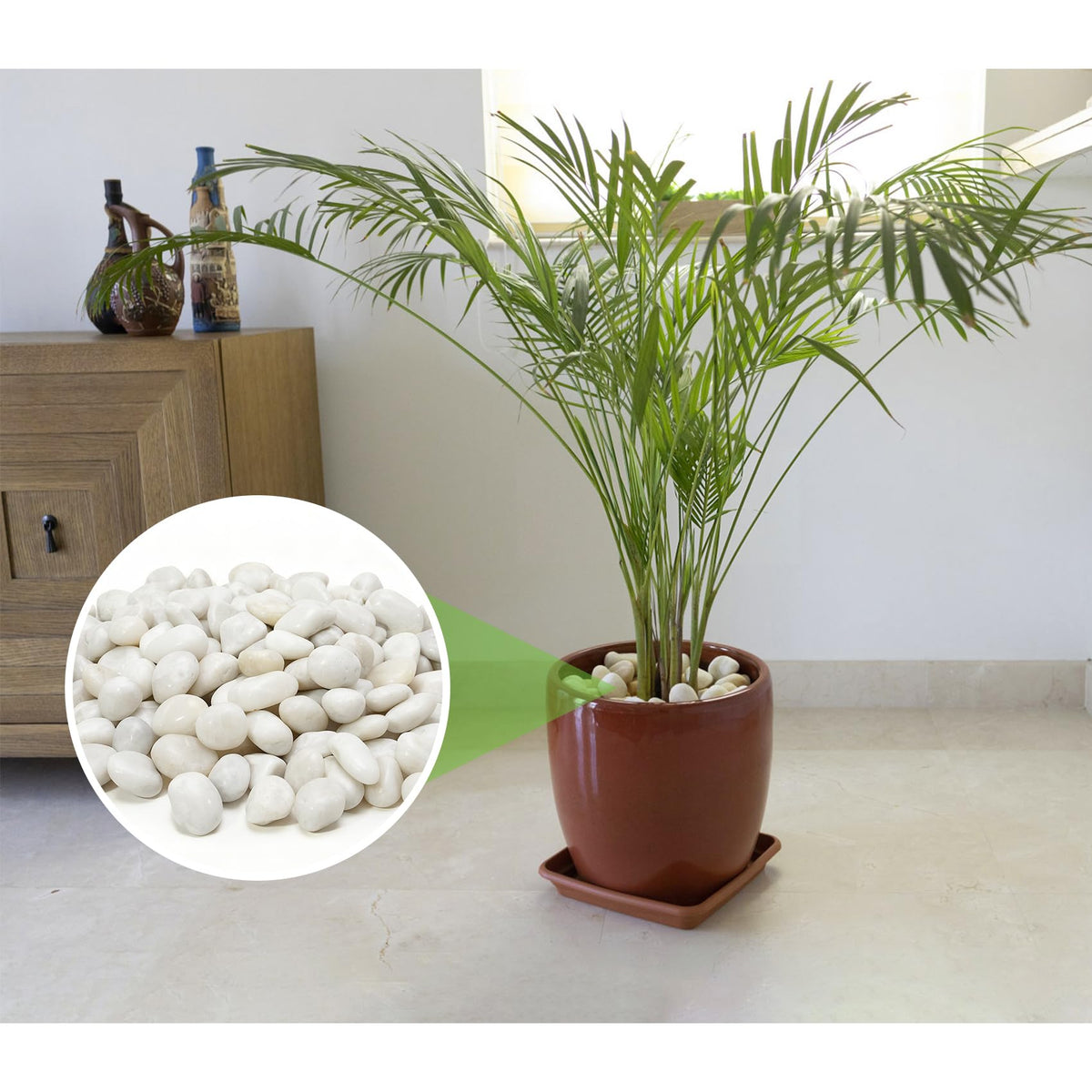 10 lbs White River Rocks 3 8 inch Natural Polished Pebbles - Mr. Fireglass Official Imagery - 5