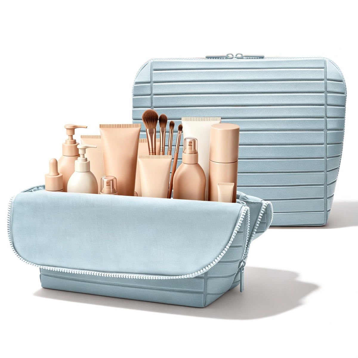 Travel Makeup Organizer Bag with Fold Down Design and - Premium Selection Official Imagery - 1