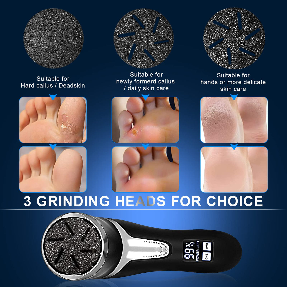 Electric Callus Remover for Feet with Vacuum Professional - Hoxida Official Imagery - 7