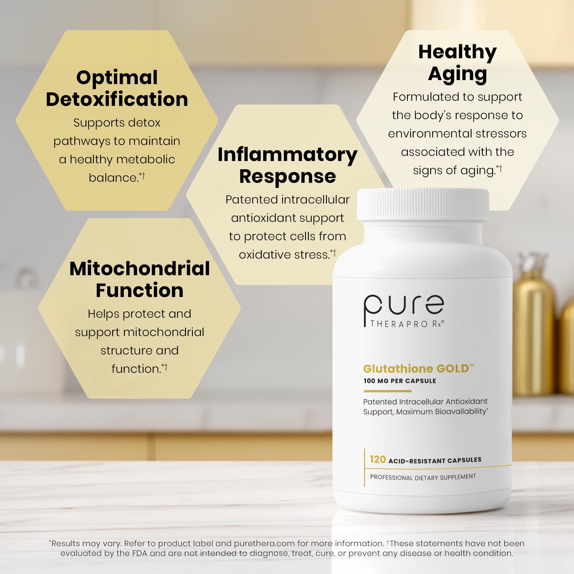 Pure Therapro Rx S-Acetyl Glutathione Capsules, 100 mg, EMOTHION, - Pure Therapro Rx Official Product View 4