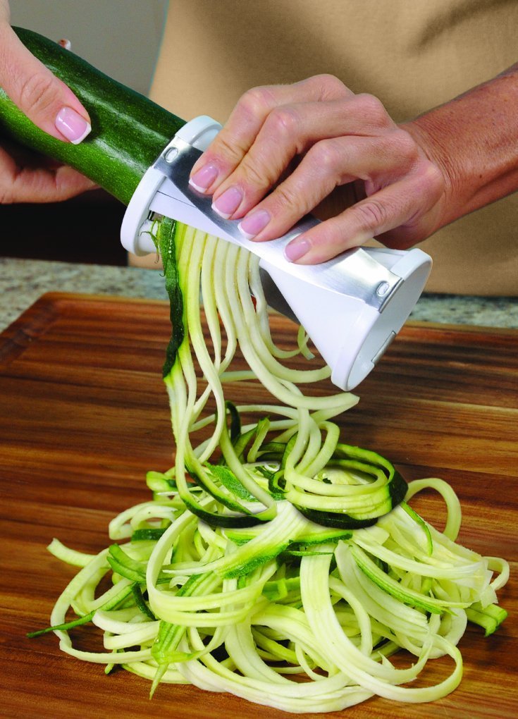 Ontel Veggetti Veggie Slicer, Dual Stainless Steel Blade Vegetable Cutter for Th - Ontel Official Product View 2