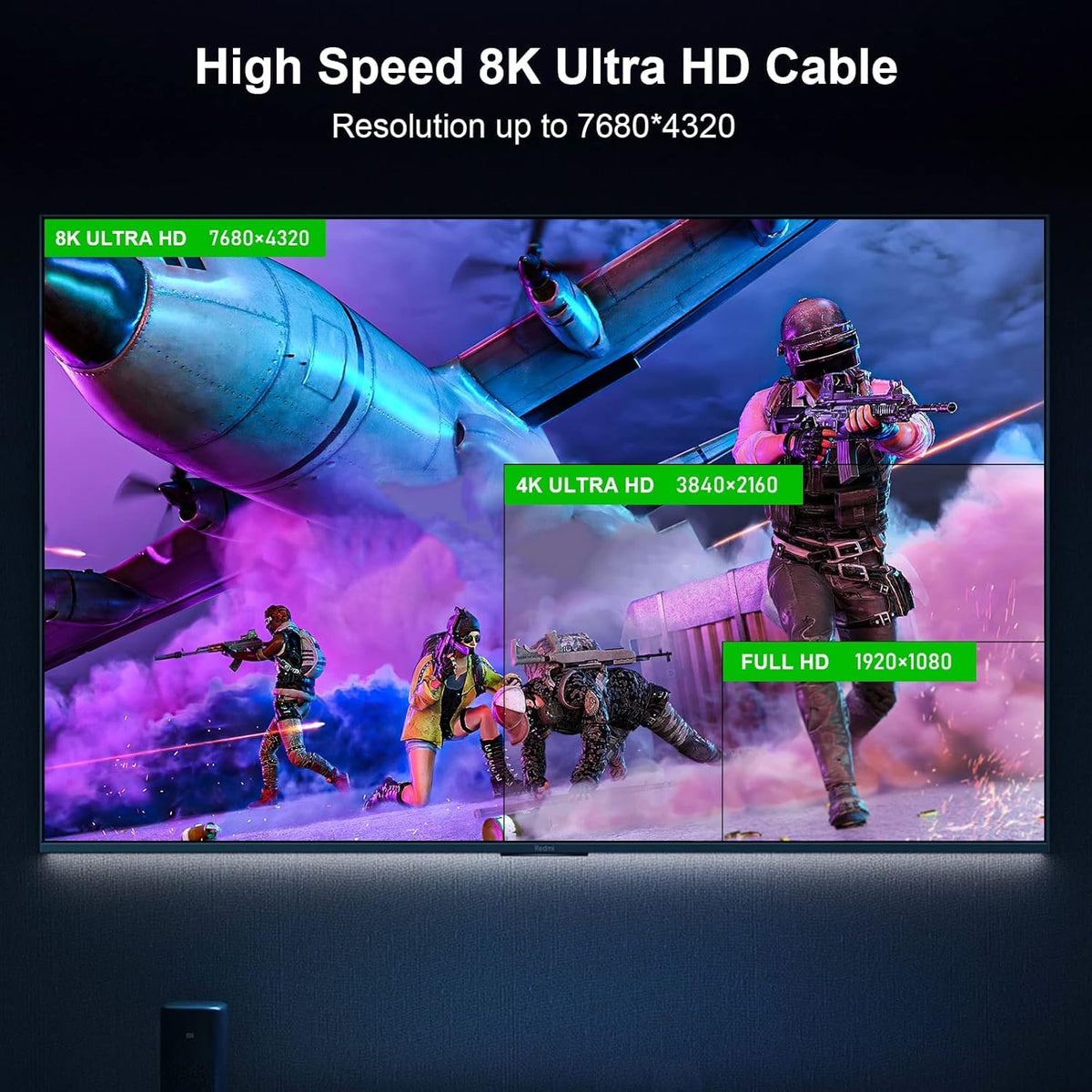 FIBBR Fiber Optic HDMI 2 1 Cable 16 5ft 48Gbps 8K 60Hz 4K - FIBBR Official Imagery - 4