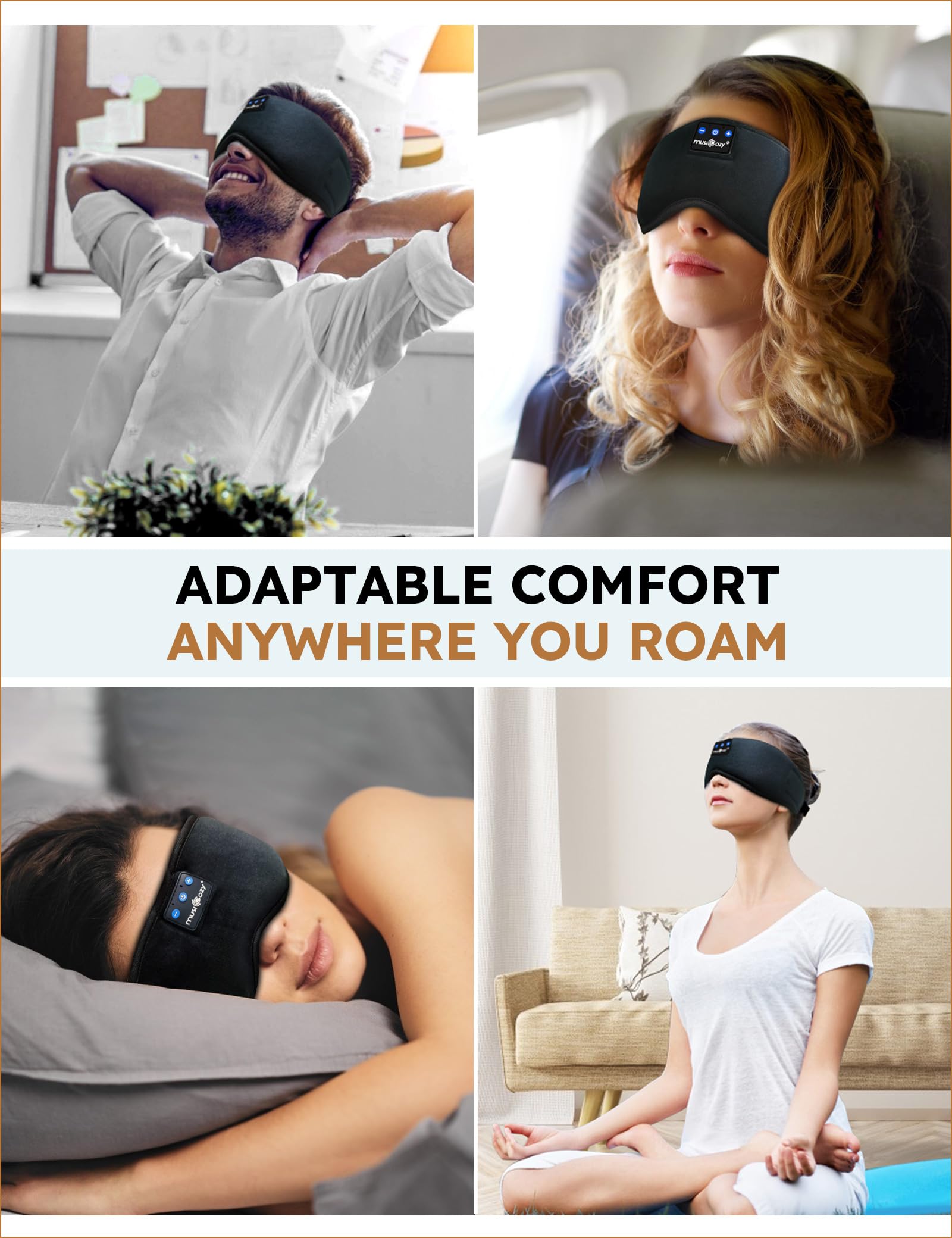 MUSICOZY Sleep Headphones Bluetooth 5.4 Sleep Eye Mask with HD Speakers - MUSICOZY Official Product View 7