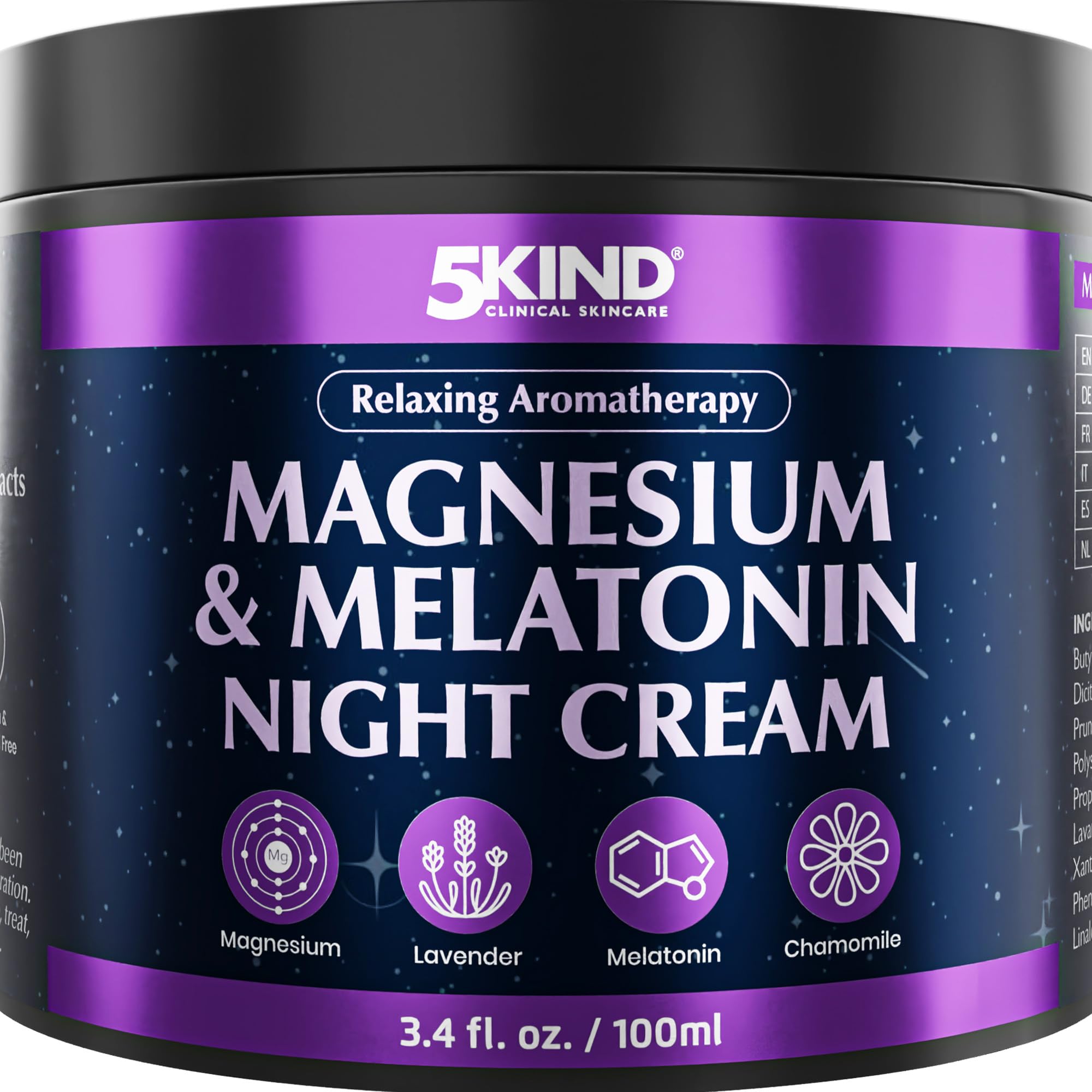 5Kind Melatonin & Magnesium Sleep Cream 3.4 floz Magnesium - Product Imagery