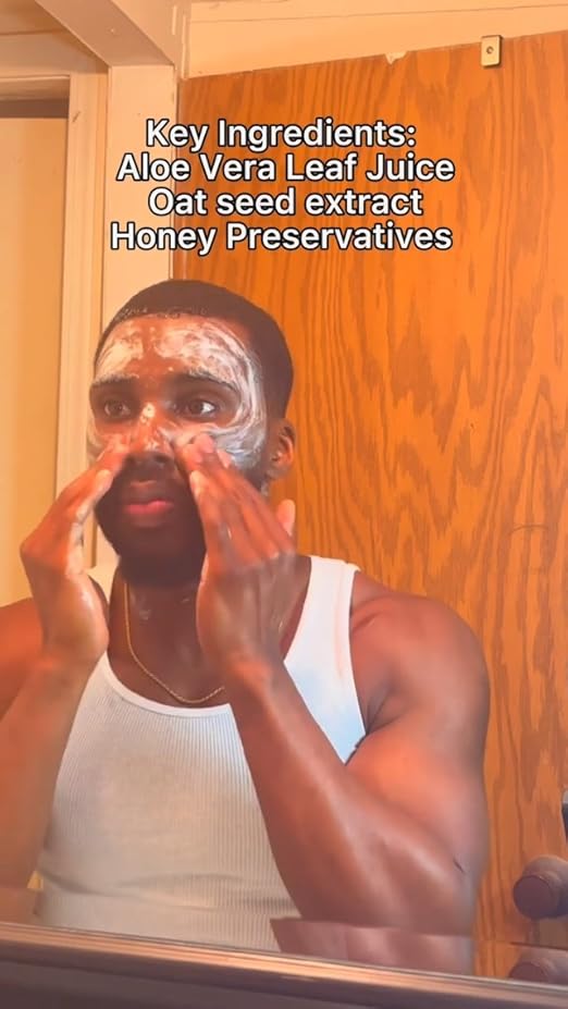 ECZEMA HONEY oatmeal facial cleanser bottle with natural ingredients, designed for eczema-prone skin and gentle face cleansing.