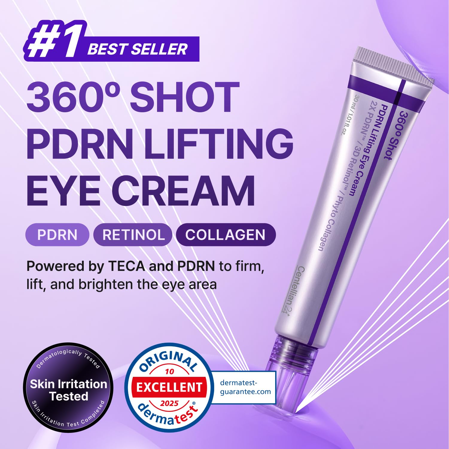 CENTELLIAN 24 360 Shot PDRN Firming Eye Cream TECA Retinol - CENTELLIAN 24 Official Product Imagery - 3