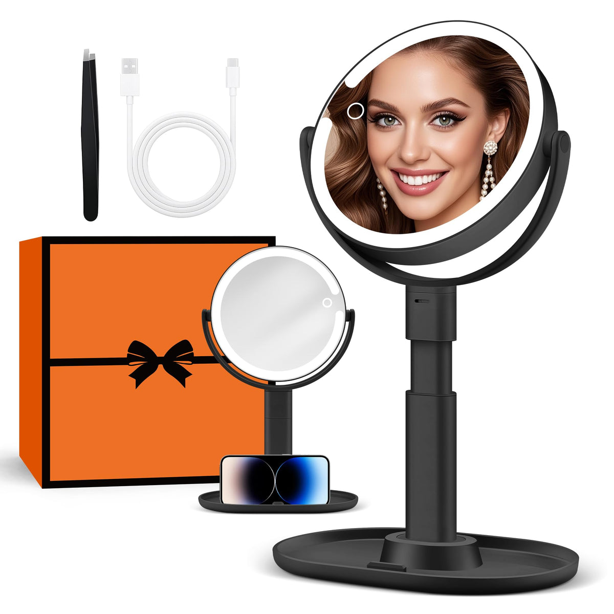 Makeup Mirror Double Sided Lighted Magnifying Mirror 30X - B Beauty Planet Official Imagery - 1