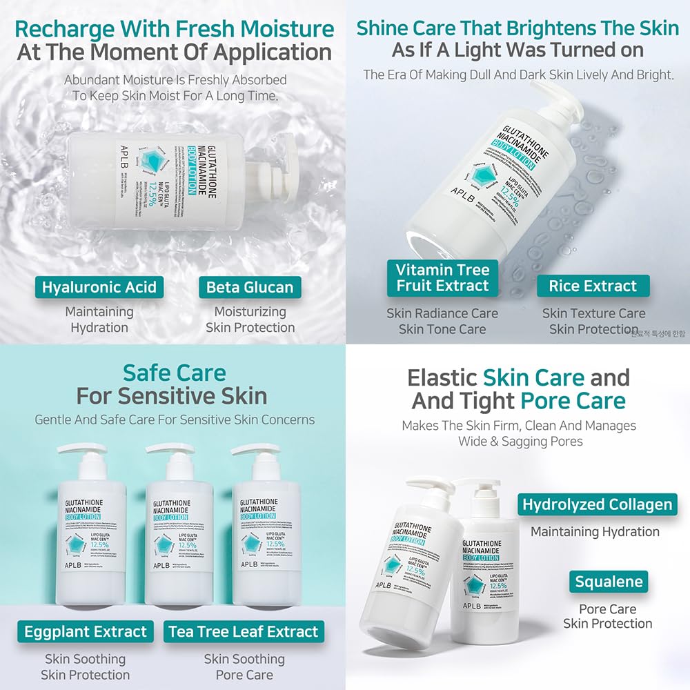 APLB Glutathione Niacinamide Body Lotion - LIPO GLUTA NIAC CEN™ 12.5% 10.14 FL.OZ - APLB Official Product View 9