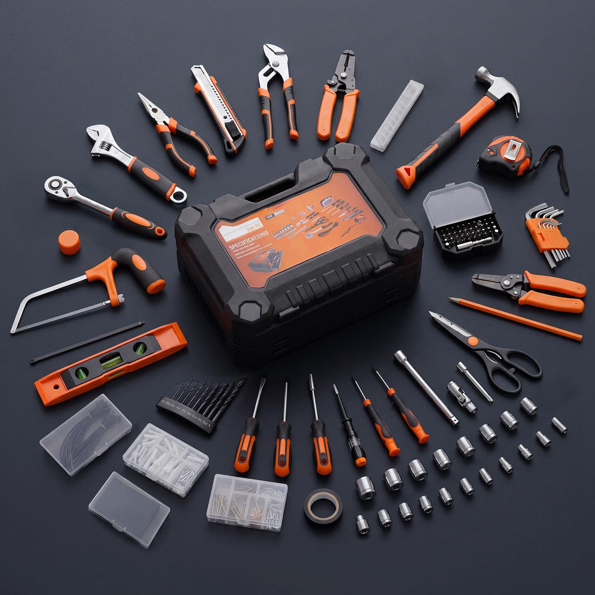 OLIXIS 330 Piece Home Repair Tool Kit with Pull Out Drawer - OLIXIS Official Imagery - 4
