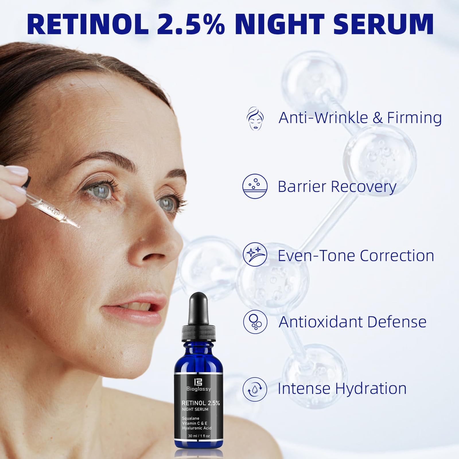 Retinol Serum for Face 2 5 Retinol Intense Night Serum with - Bioglossy Official Imagery - 5