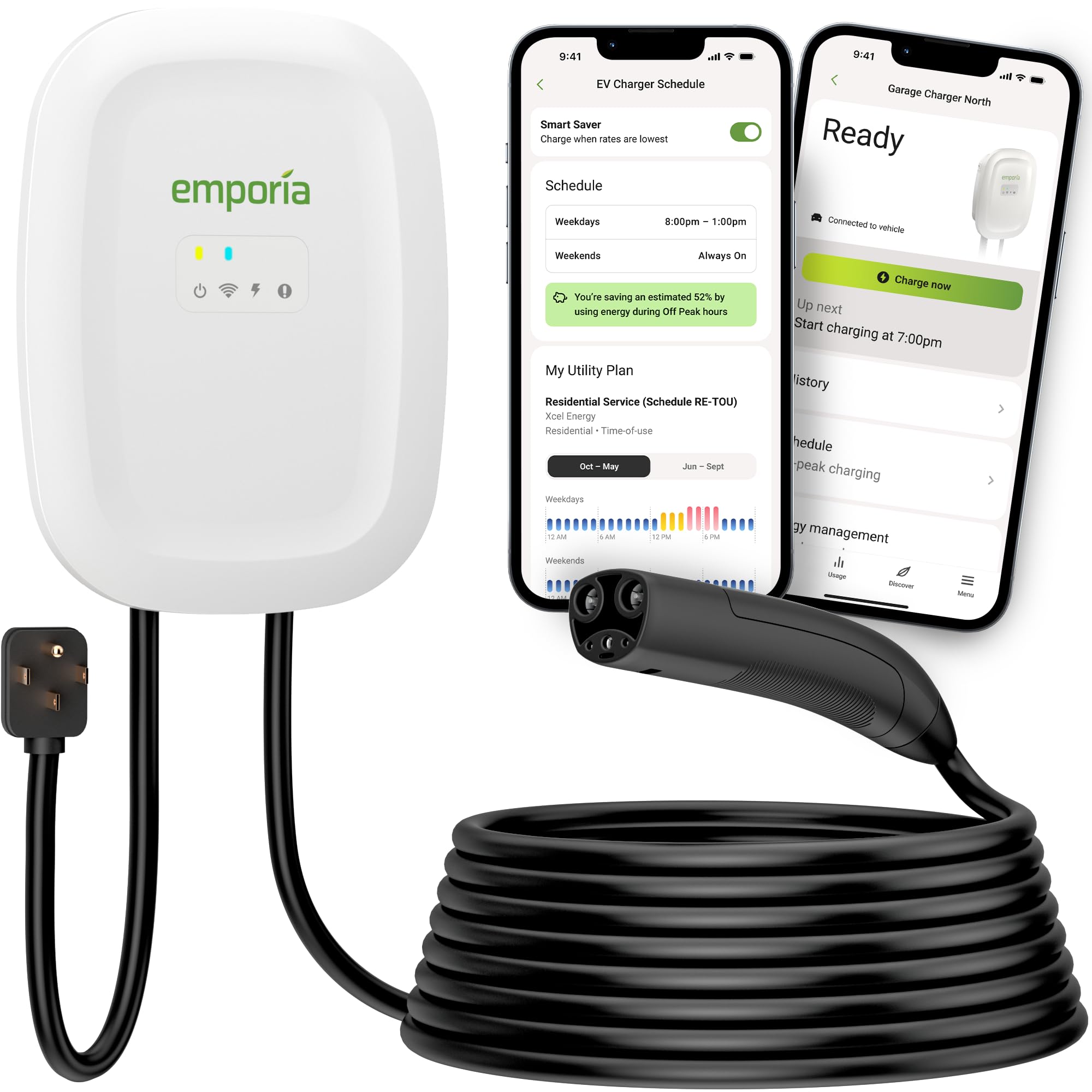 EMPORIA Level 2 EV Charger w - NACS & Compatible with Tesla 48 amp El - EMPORIA Official Product View 9