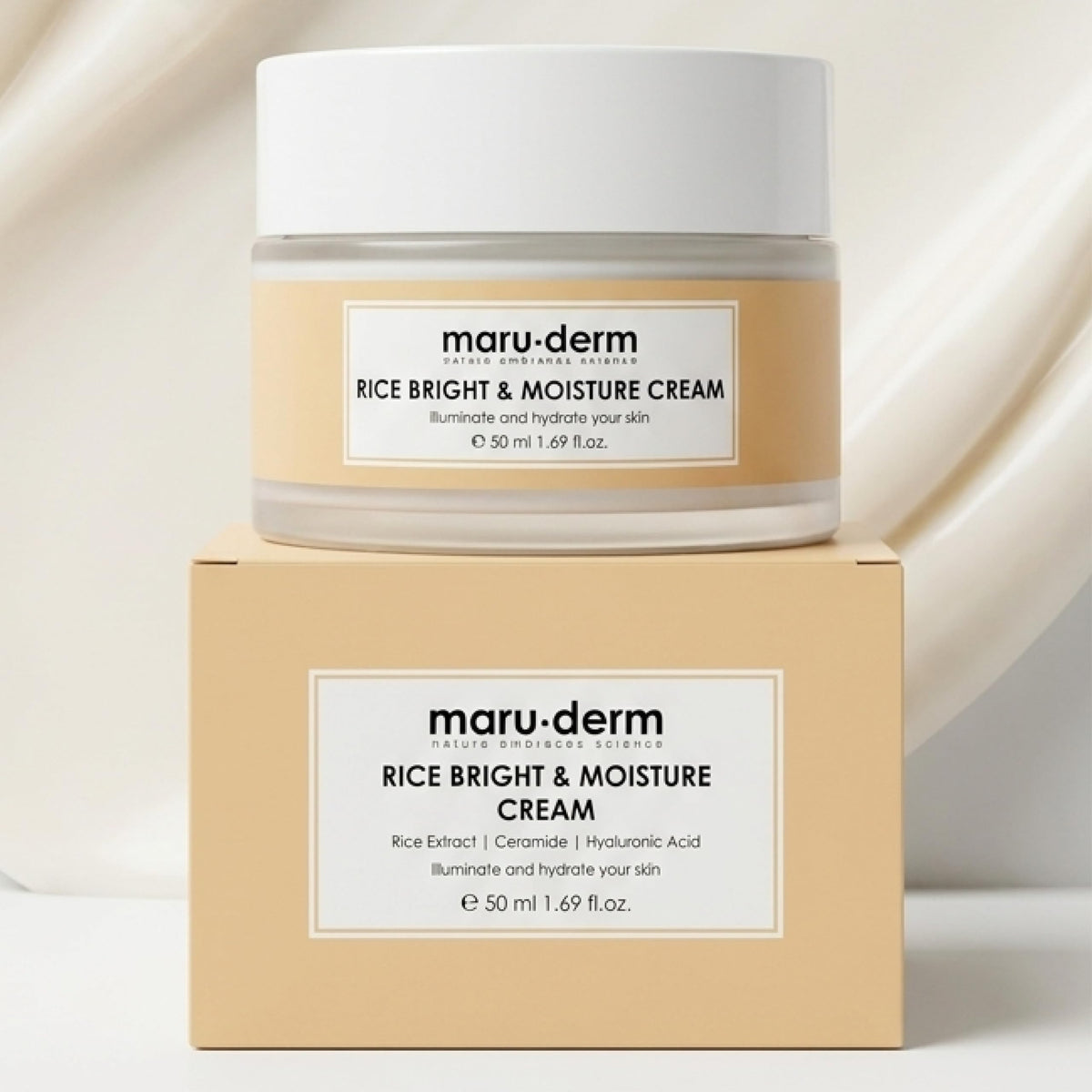 Maruderm Rice Moisturising Glow Cream - maru.derm Official Imagery - 2