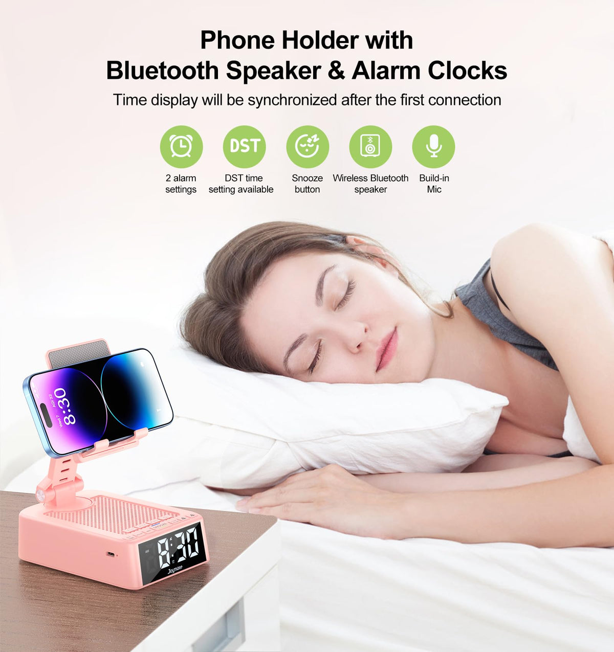 Gifts for Women Girls Phone Stand with Bluetooth Speaker 360 - Joymate Official Imagery - 4