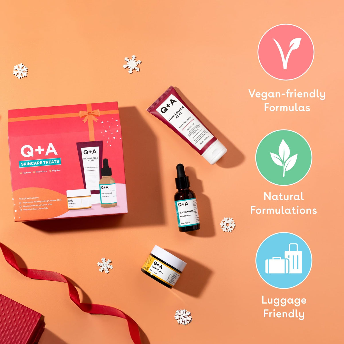 Q A Skincare Treats Gift Set 3 Step Routine for Healthy - Q+A Official Imagery - 4