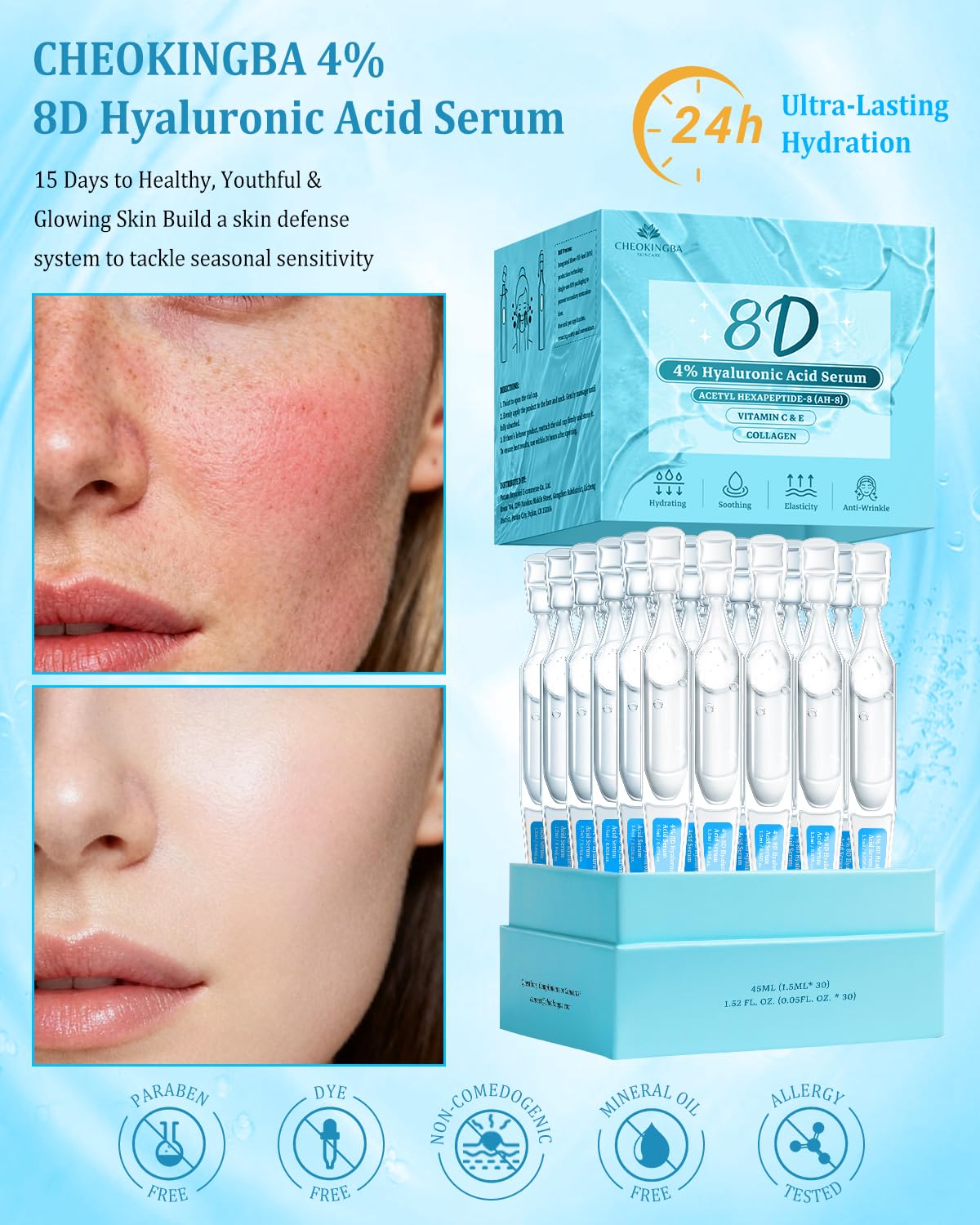 4 Hyaluronic Acid Serum for Face 8D Hyaluronic Acid Ultra - CHEOKINGBA Official Imagery - 5