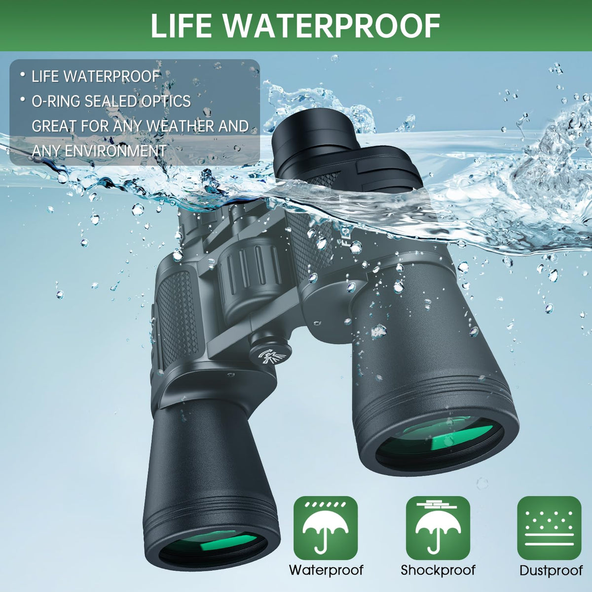 20x50 High Powered Binoculars for Adults Waterproof Compact - FLYANT Official Imagery - 4