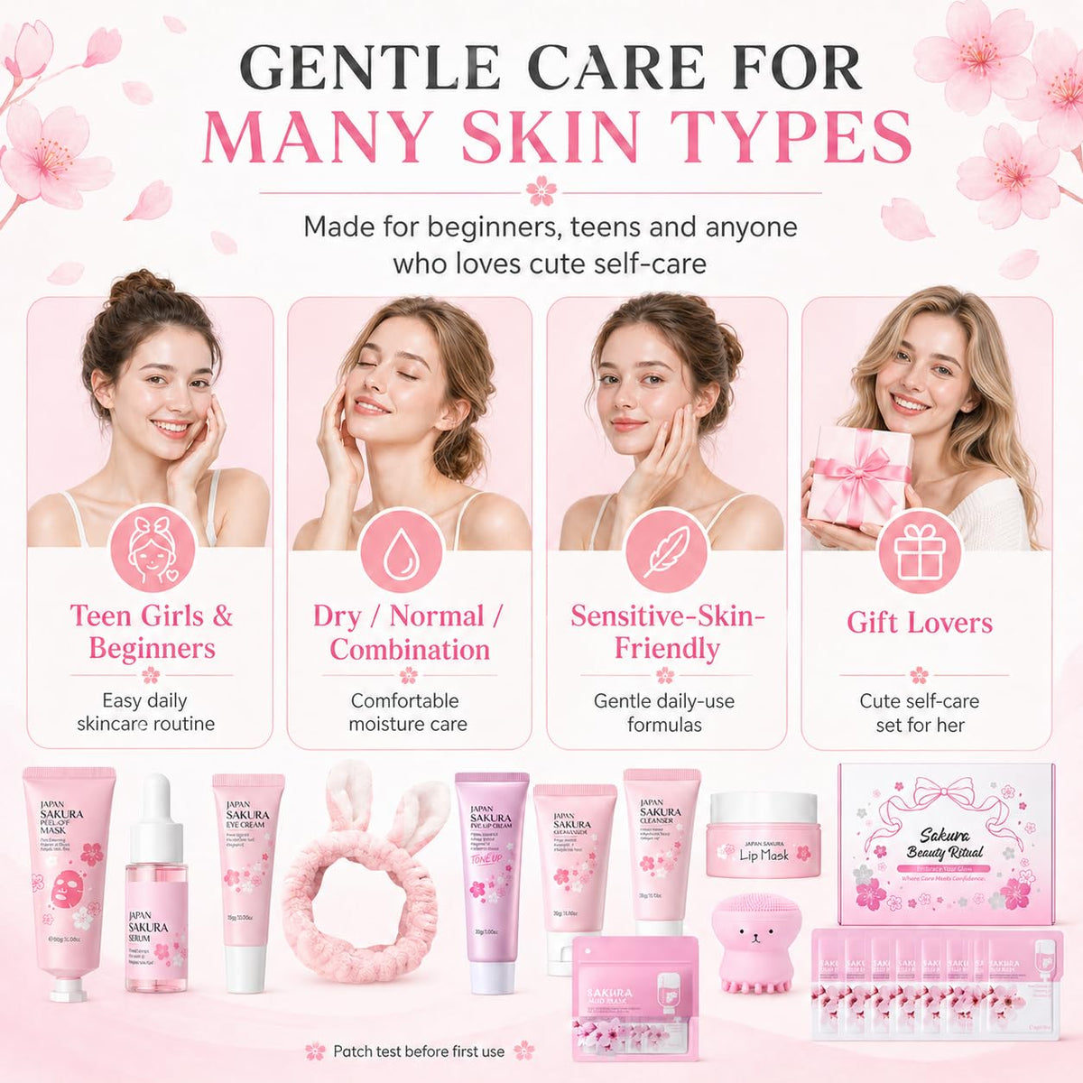 Japan Sakura Skin Care Set For Teen Girls Skincare For Girls - MrCuvaryas Official Imagery - 4