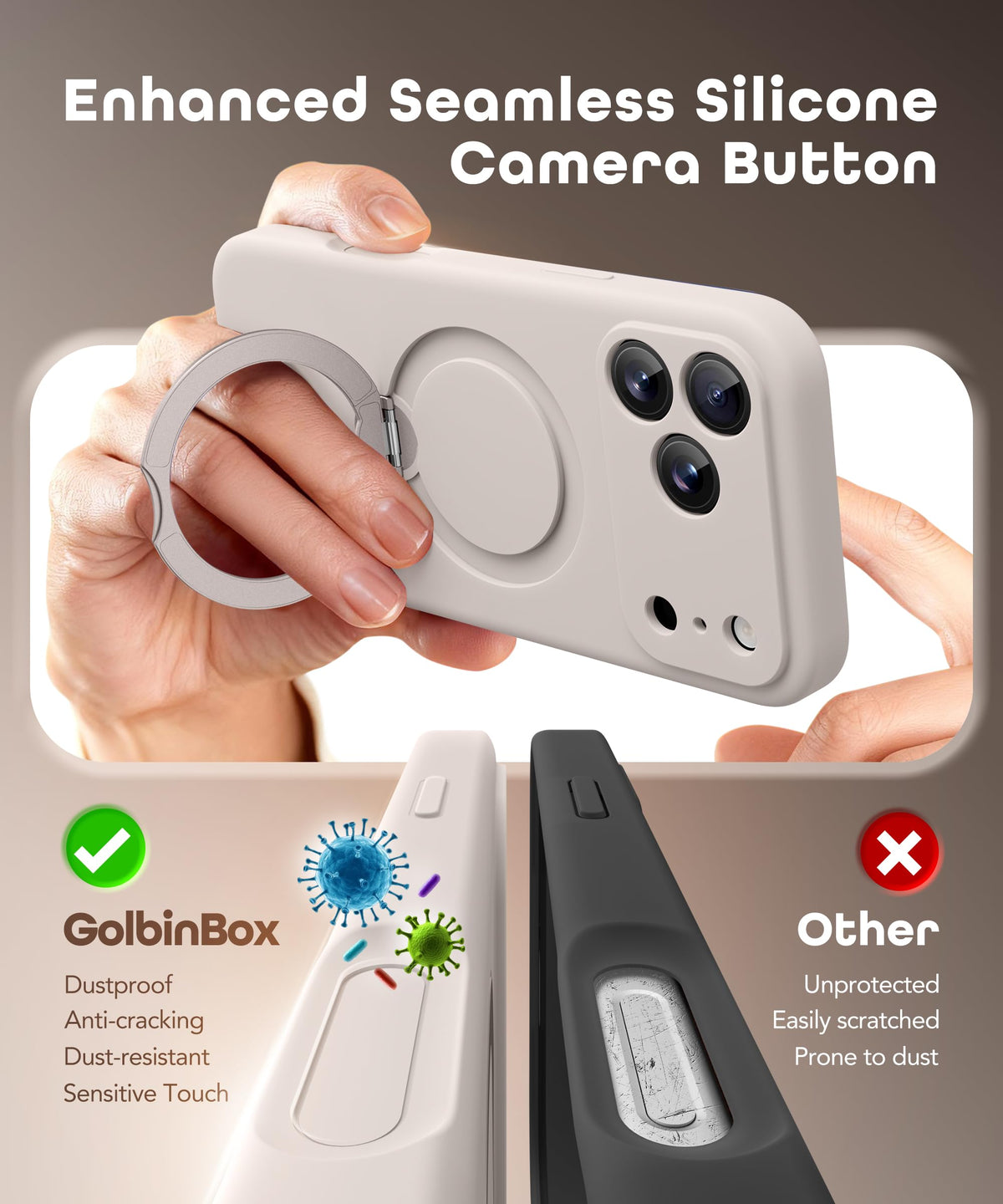 GolbinBox for iPhone 17 Pro Case with 360 Spin Magnetic - GolbinBox Official Imagery - 7