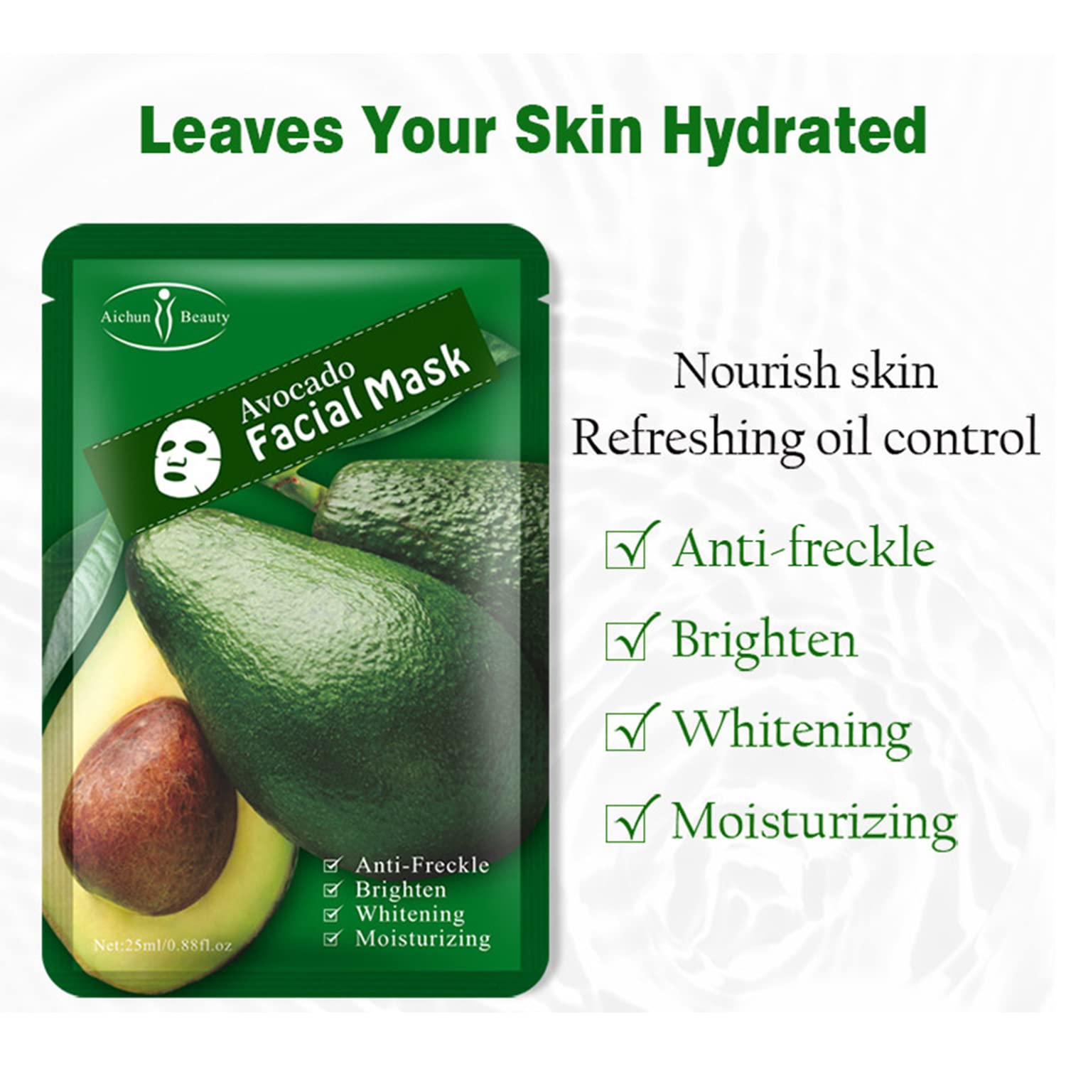 AICHUN BEAUTY Facial Mask Essence Anti-Acne Refresh 10pcs - AICHUN BEAUTY
