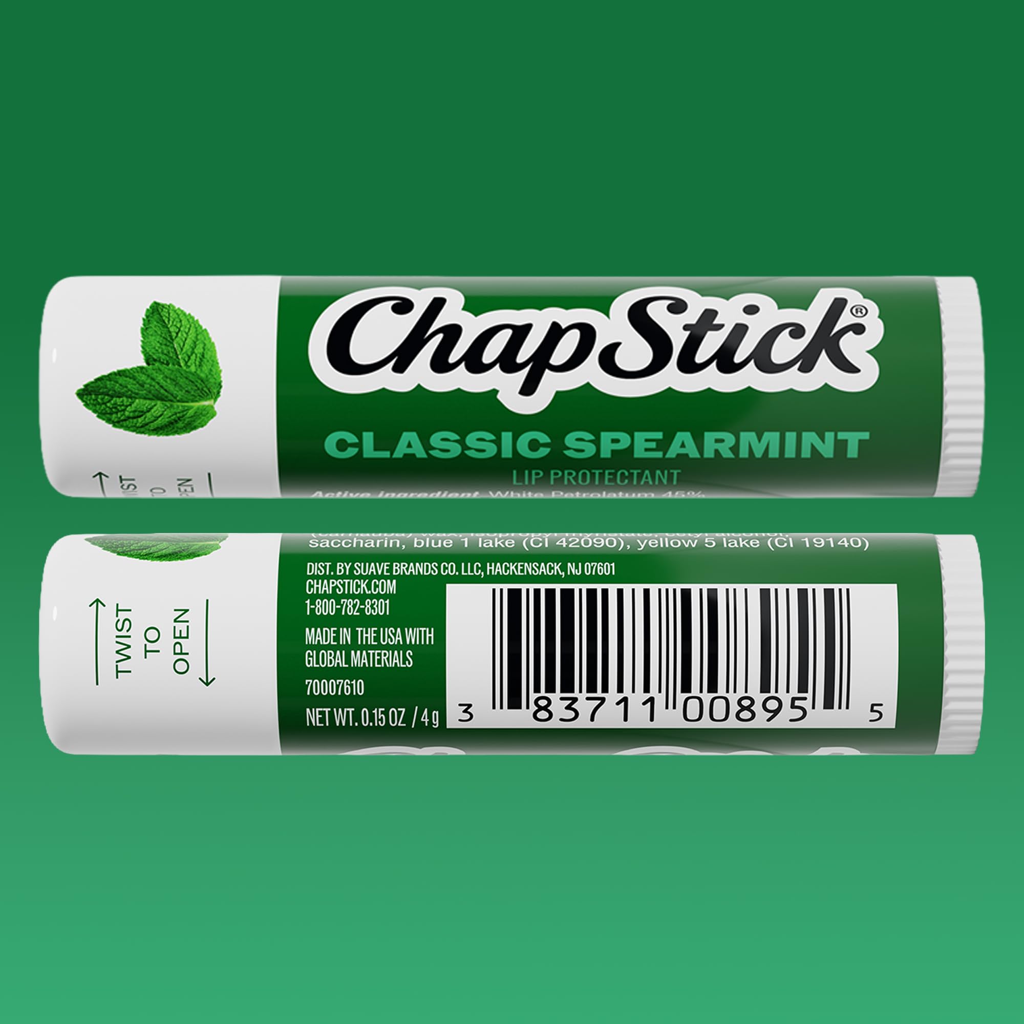 ChapStick Classic Spearmint Lip Balm, Bulk 12-Pack - ChapStick