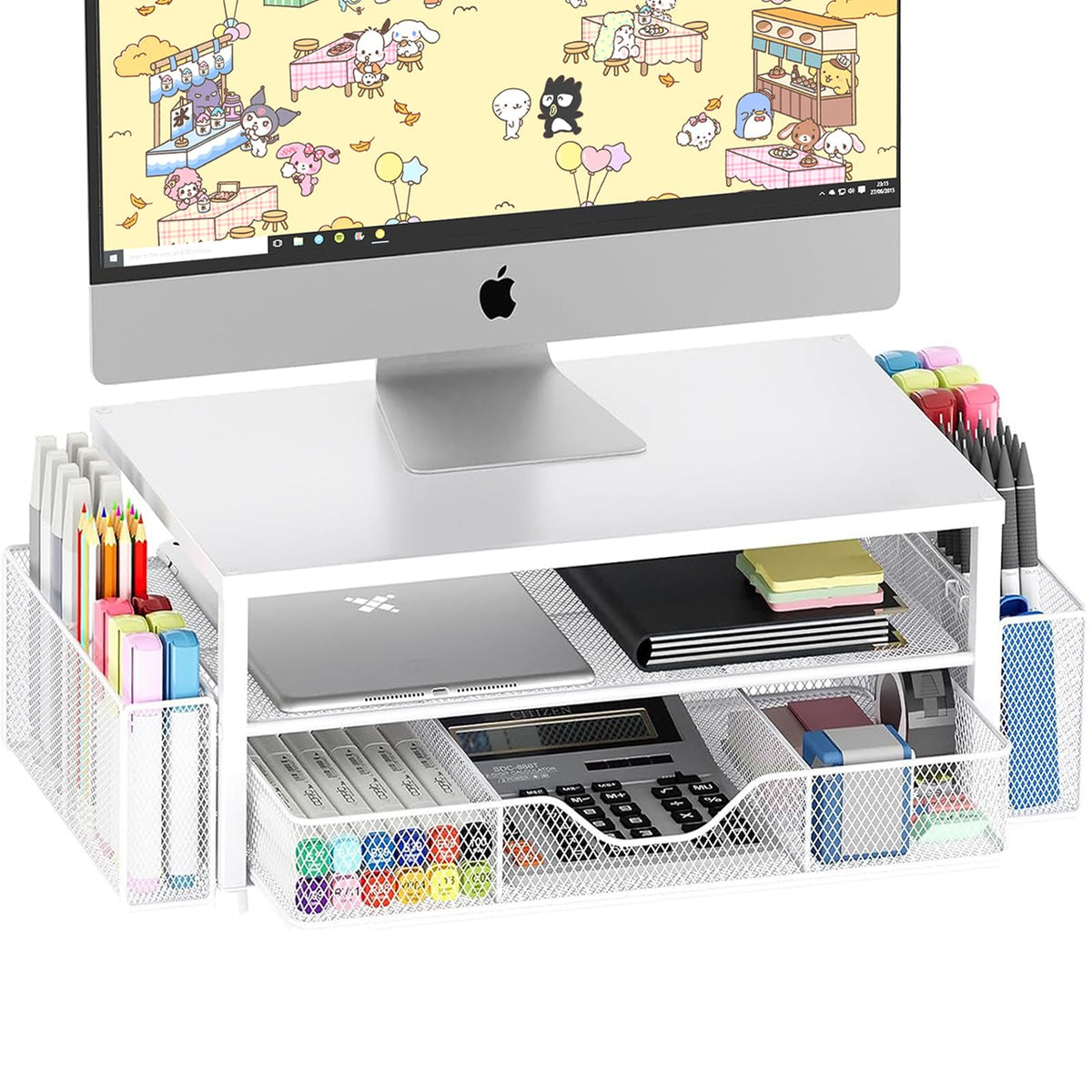 Desk Organizer and Accessories 2 Tier Computer Monitor Stand - OPNICE Official Imagery - 8