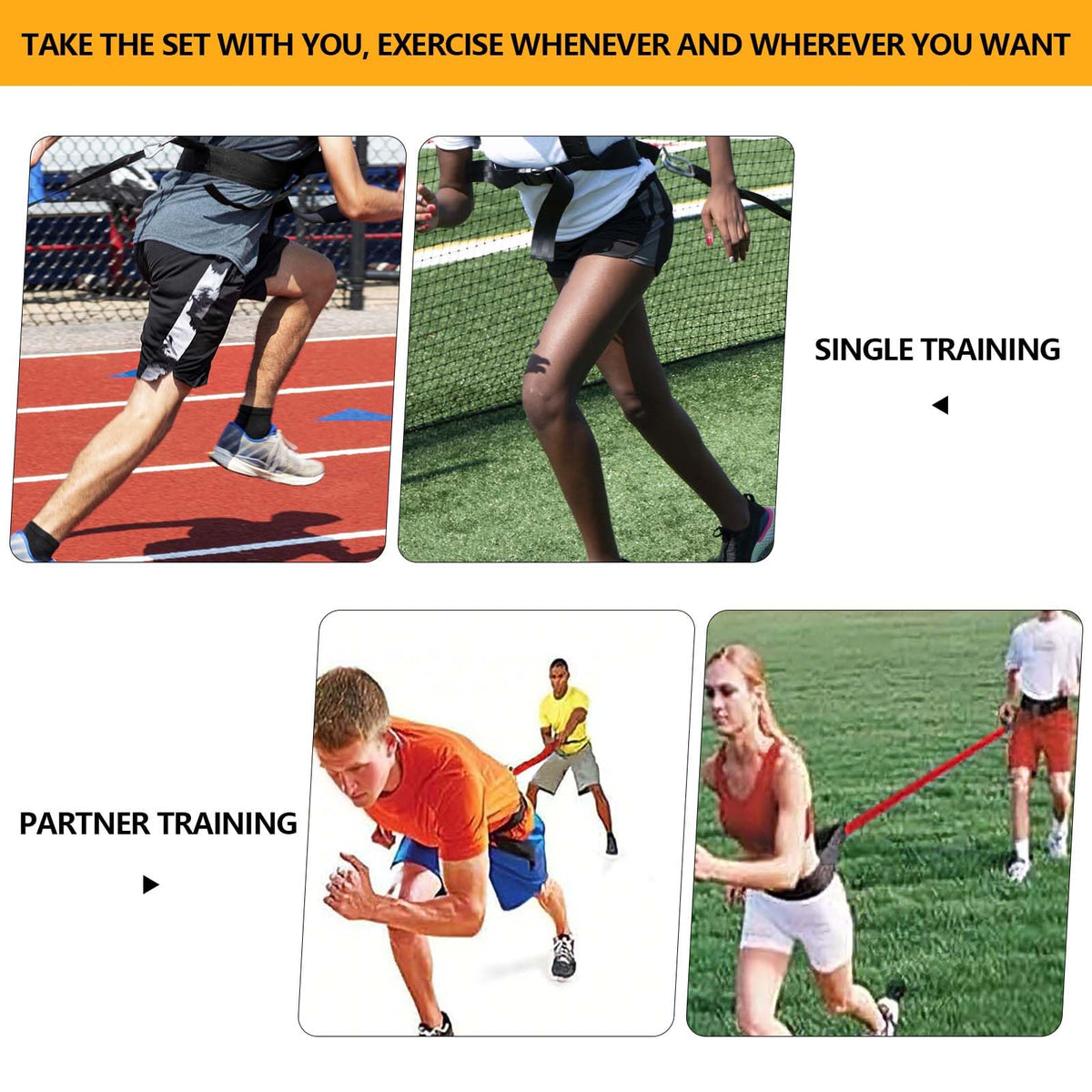 80lb Speed Training Equipment Resistance Band Exercising Set - Tuyzhrymlic Official Imagery - 8