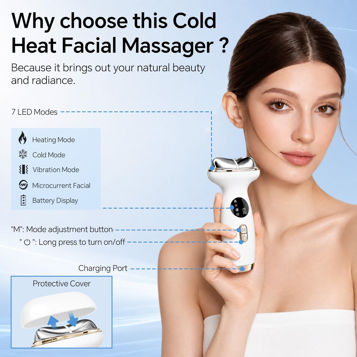 Cold Heat Gua Sha Facial Neck Lymphatic Massager Facial - MERIDESSA Official Imagery - 7