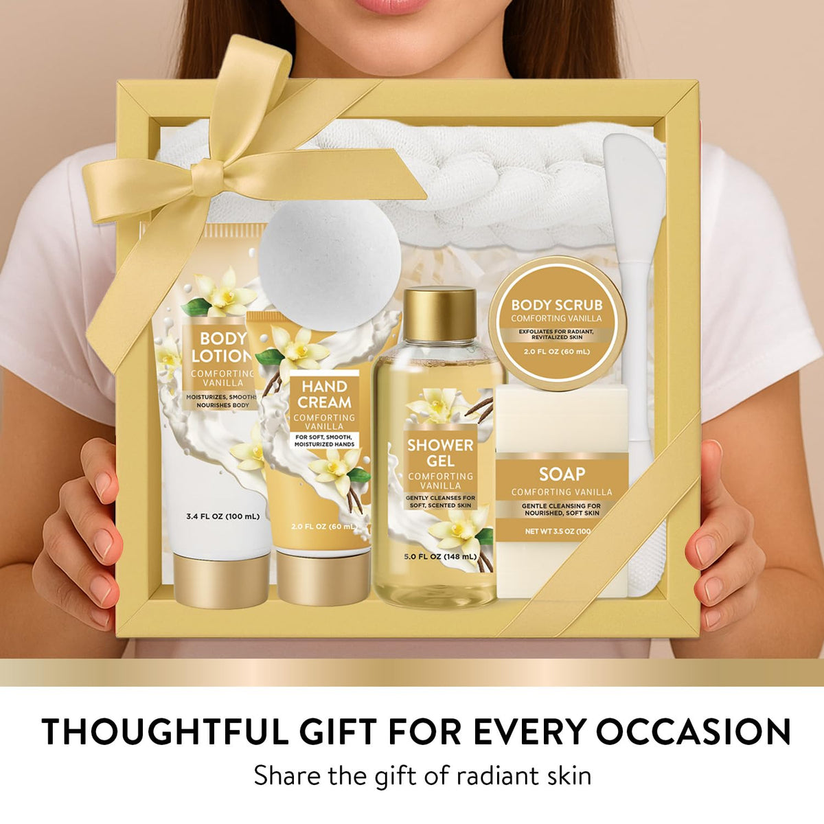 Spa Luxetique Gifts for Women 8pcs Vanilla Bath and Body - SPA LUXETIQUE WORLD Official Imagery - 7
